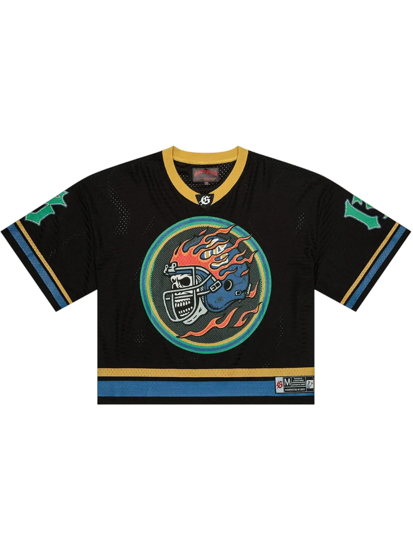 Мужская джерси Godspeed Jersey (FW25) — изображение 1 из 1, черный/желтый/синий