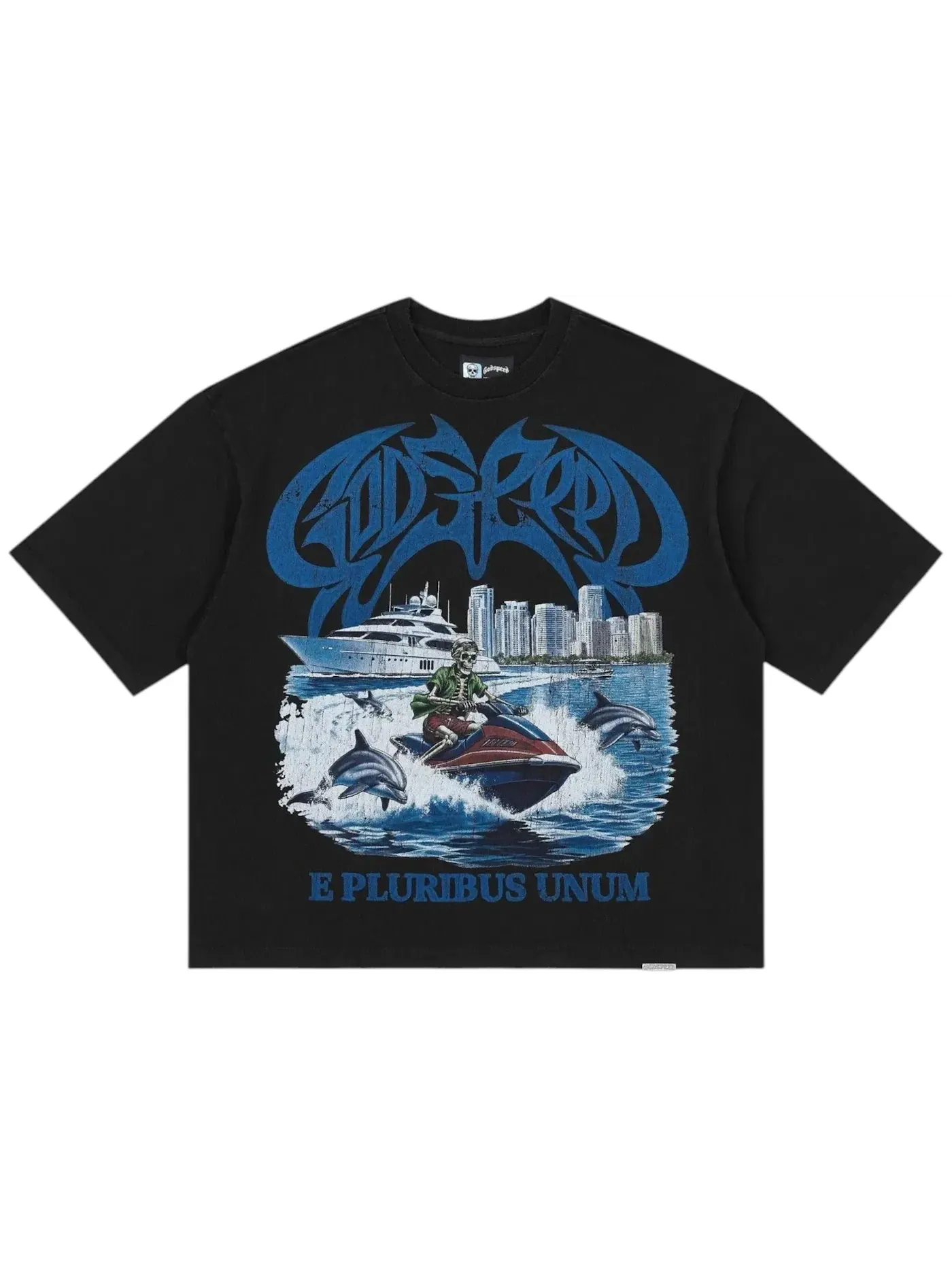 Мужская футболка с принтом T-shirt Godspeed — изображение 1 из 2, черный