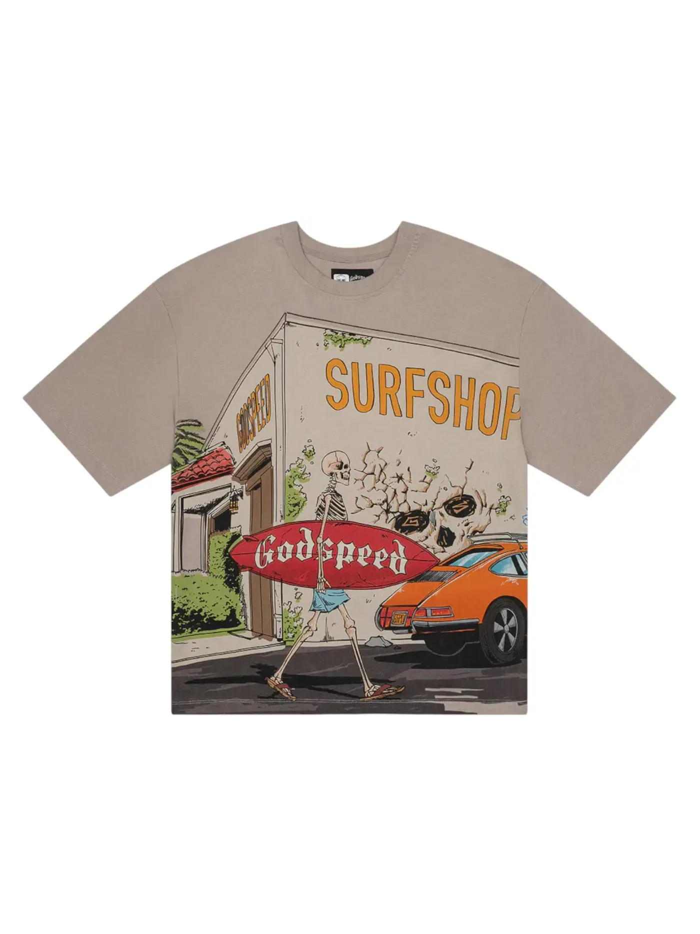 Мужская футболка с принтом Godspeed T-shirt — изображение 1 из 2, серый