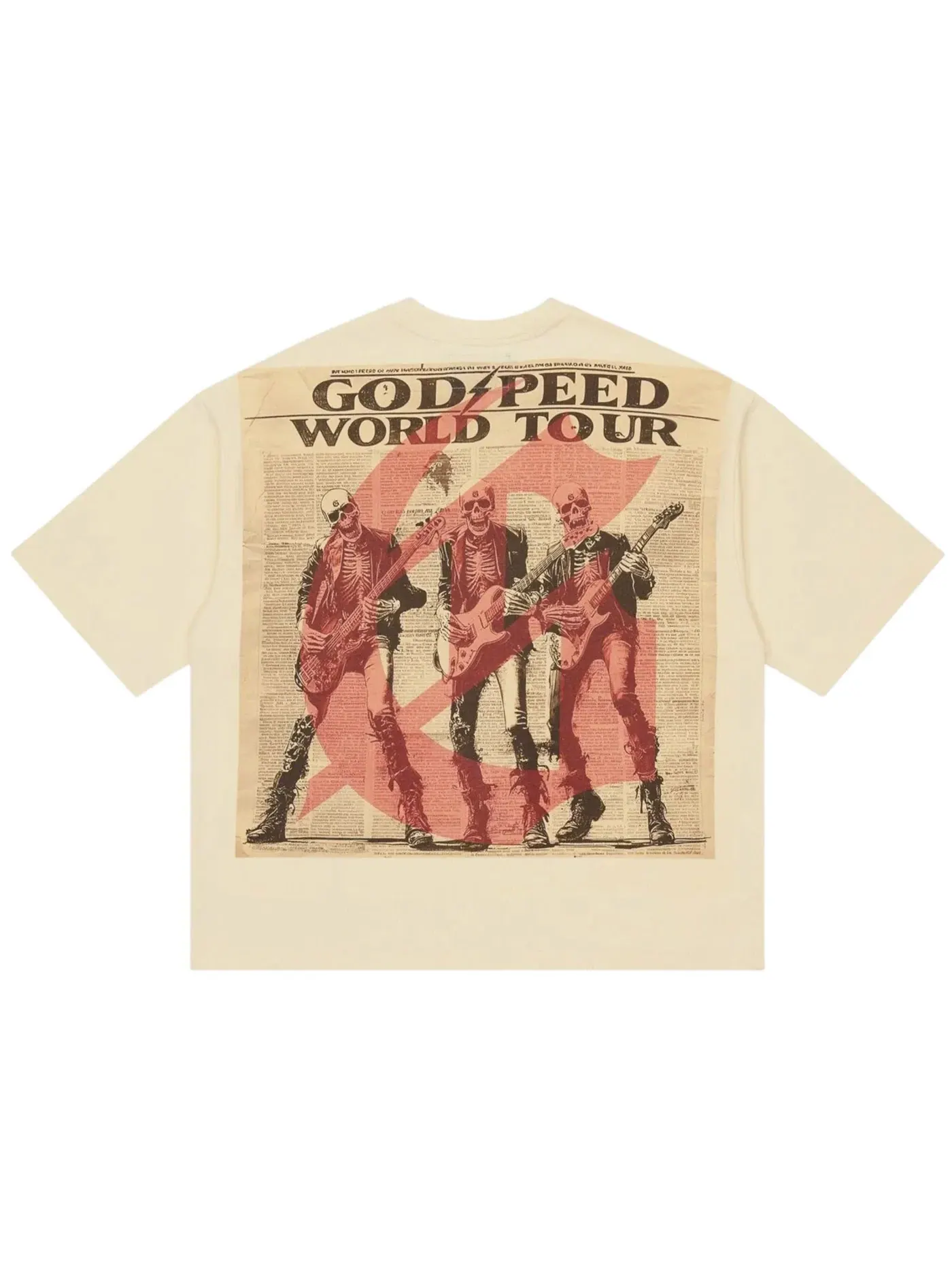 Мужская футболка с принтом Godspeed GS World Tour T-shirt — изображение 1 из 2, кость