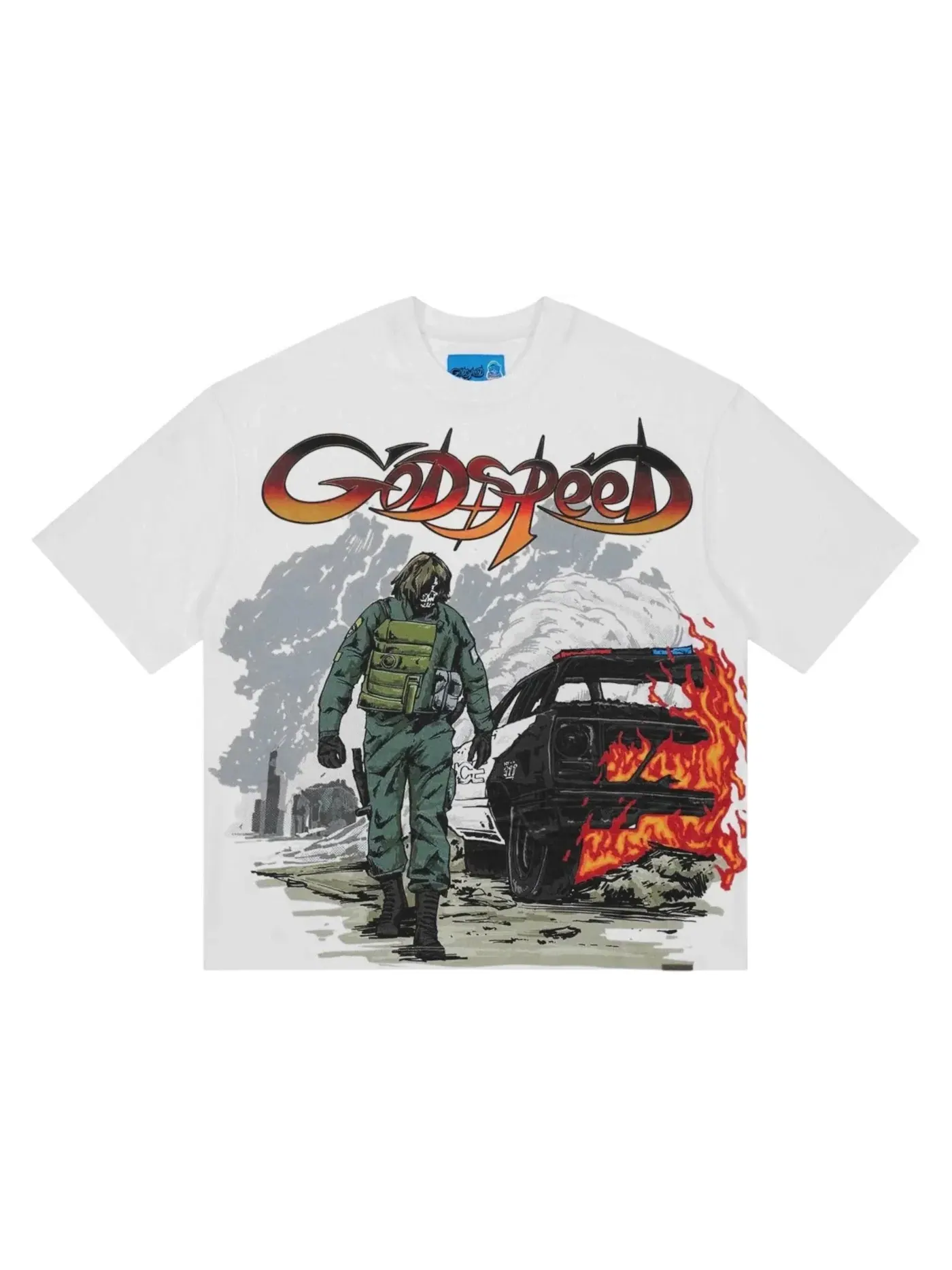 Мужская футболка с принтом Godspeed KHAOS NG T-shirt — изображение 1 из 3, белый