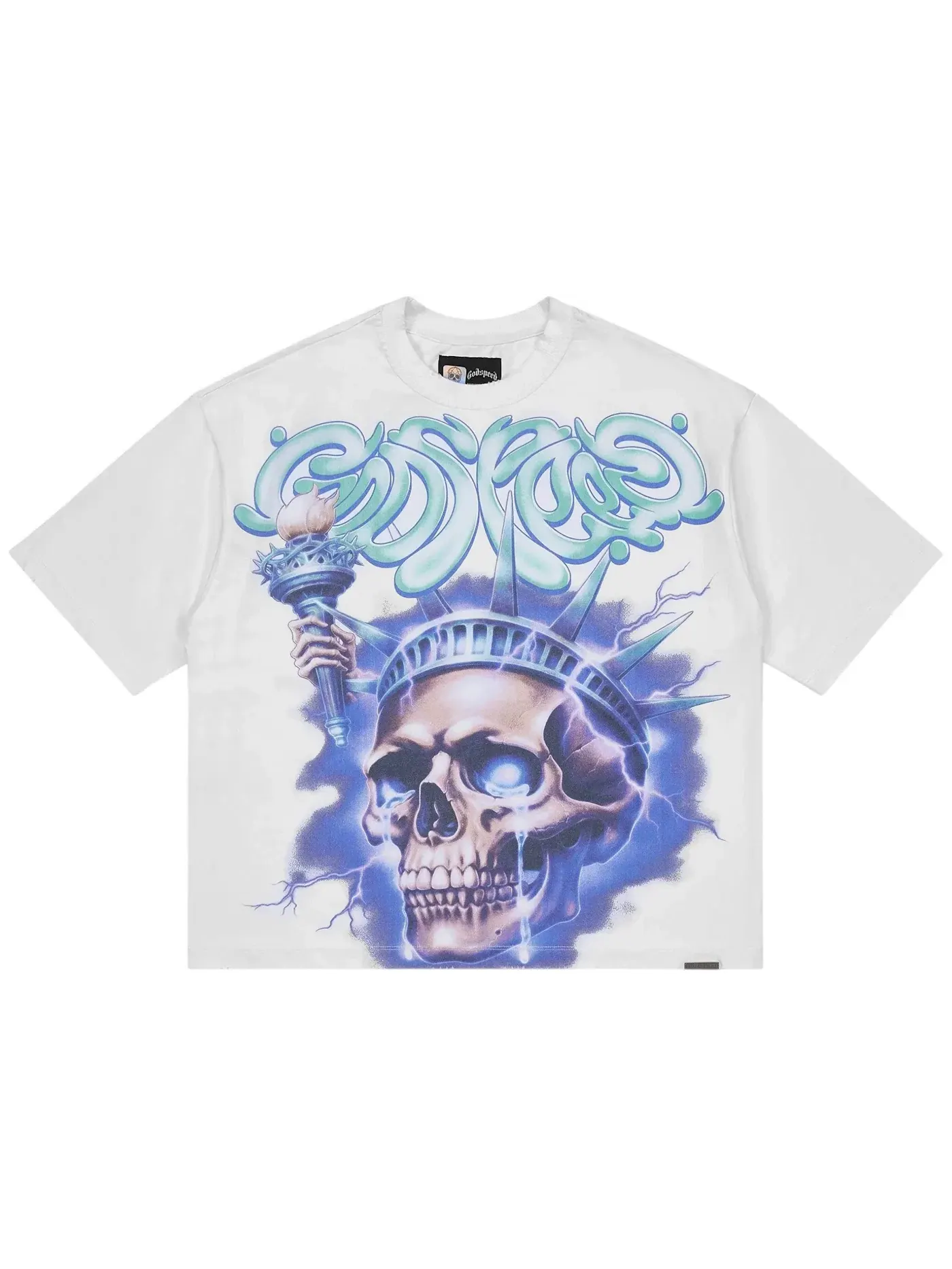 Мужская футболка с принтом Godspeed Liberty Tears T-Shirt Snow — изображение 1 из 2, белый