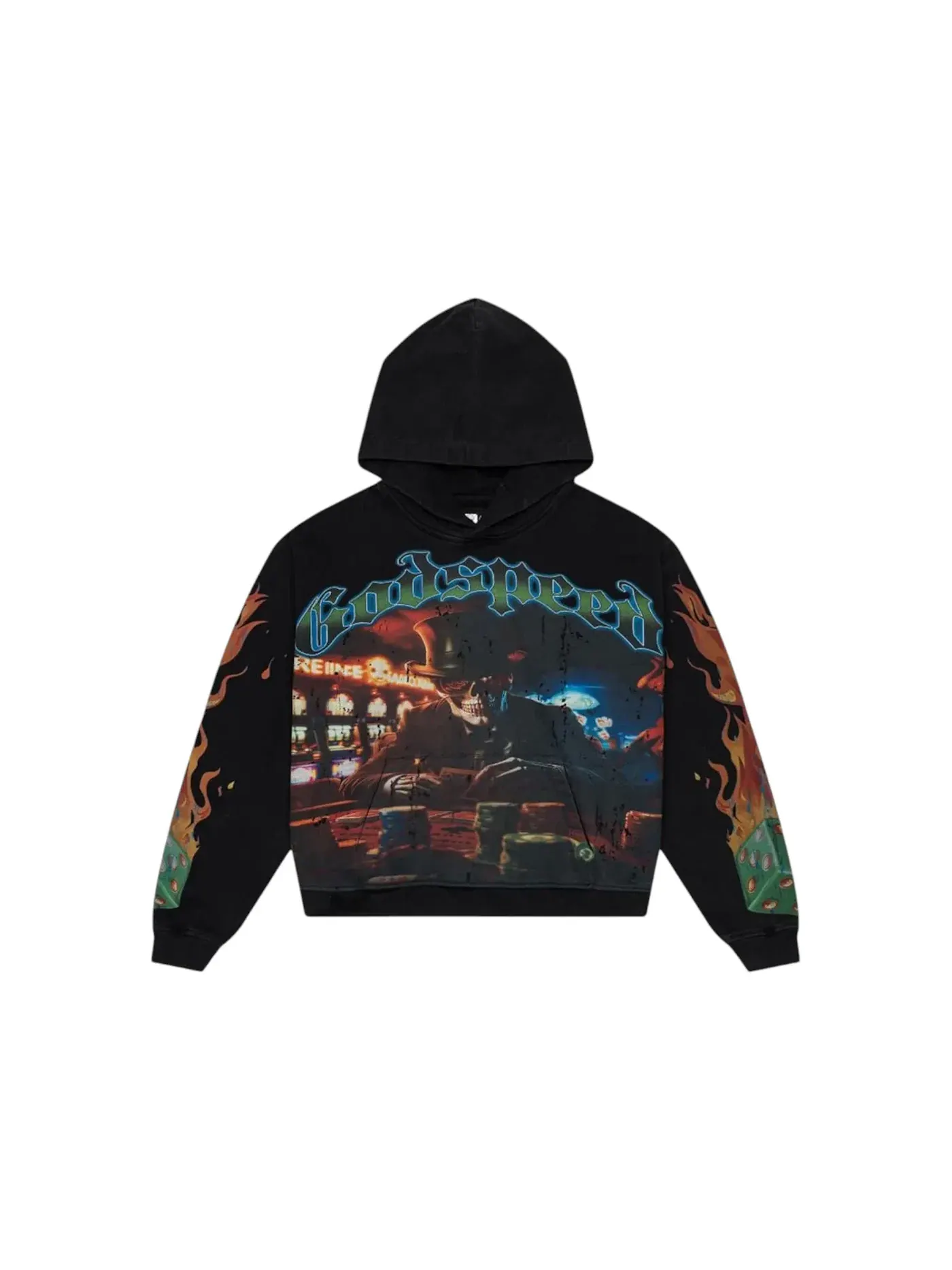 Мужской худи с принтом Godspeed Hoodie — изображение 1 из 2, черный