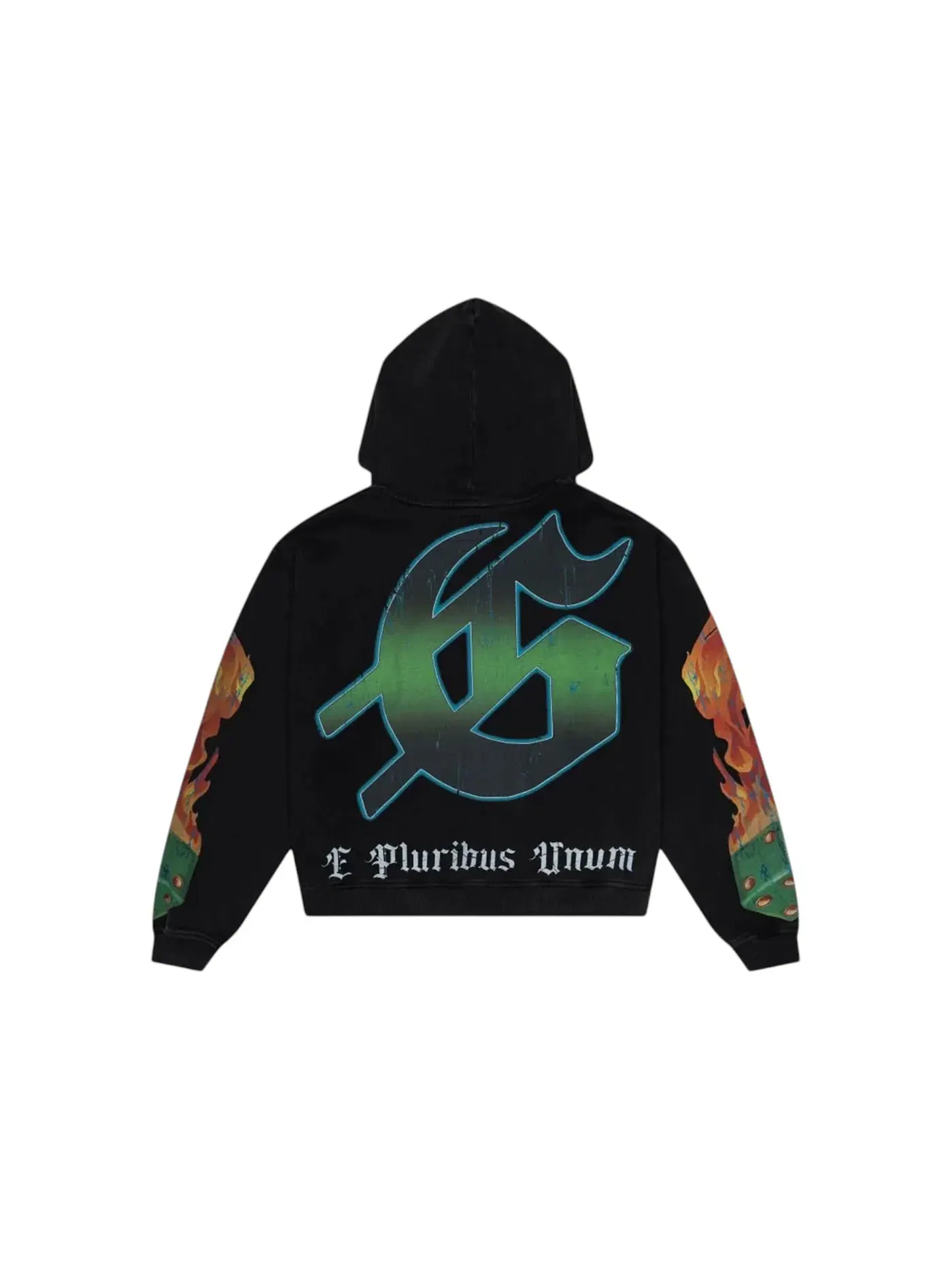 Мужской худи с принтом Godspeed Hoodie — изображение 2 из 2, черный