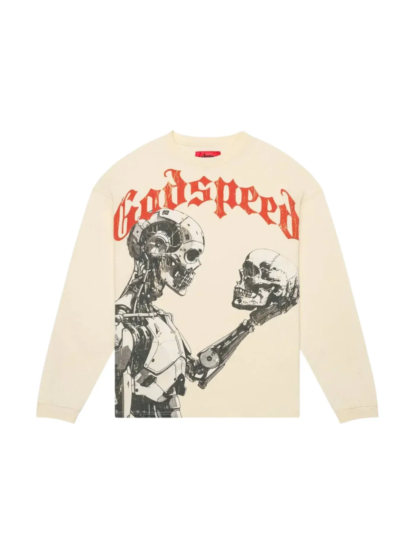 Мужская футболка с длинным рукавом с принтом Godspeed Tee — изображение 1 из 2, кость