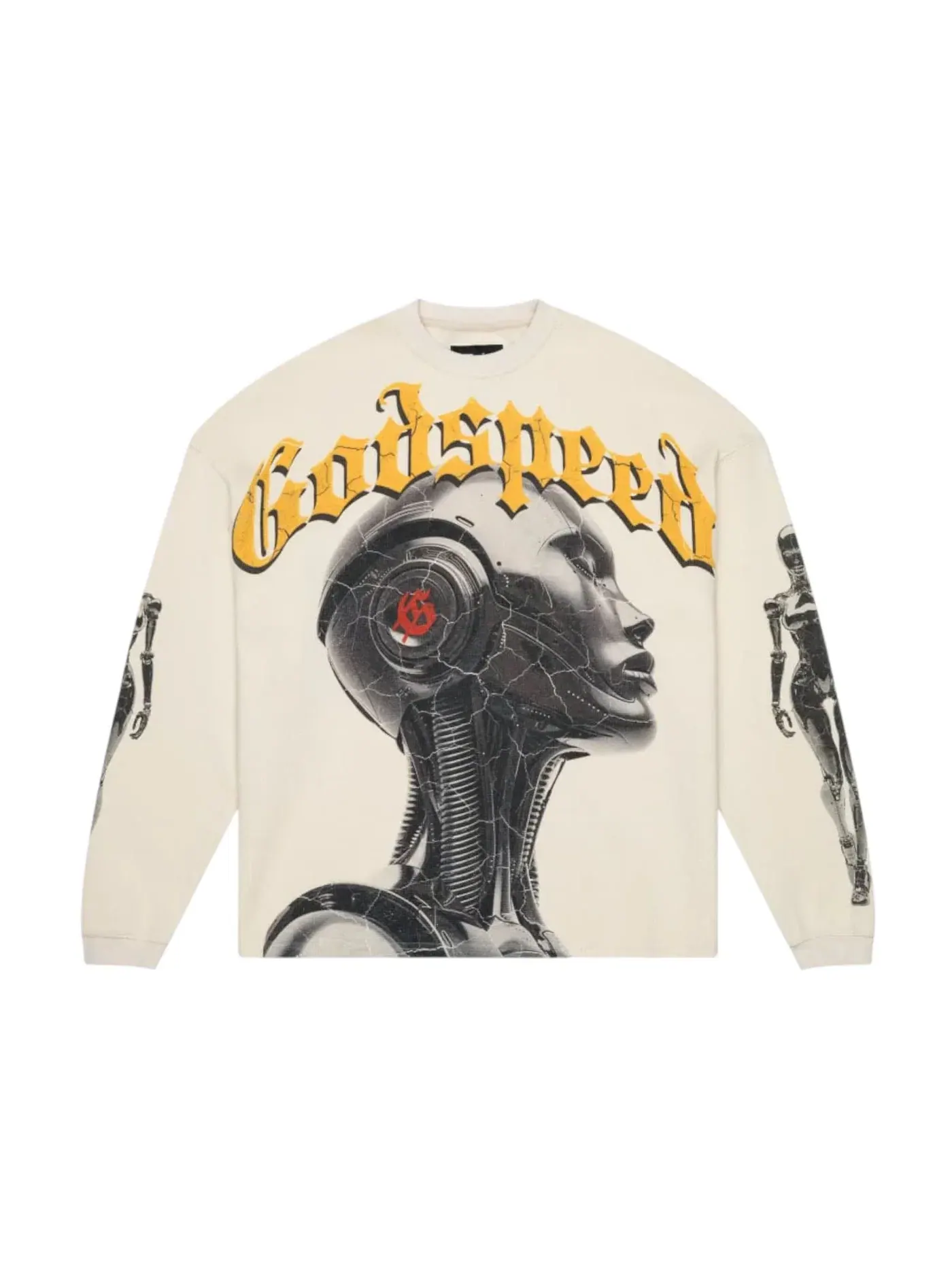 Мужская футболка с длинным рукавом с принтом Godspeed Tee — изображение 1 из 2, кость