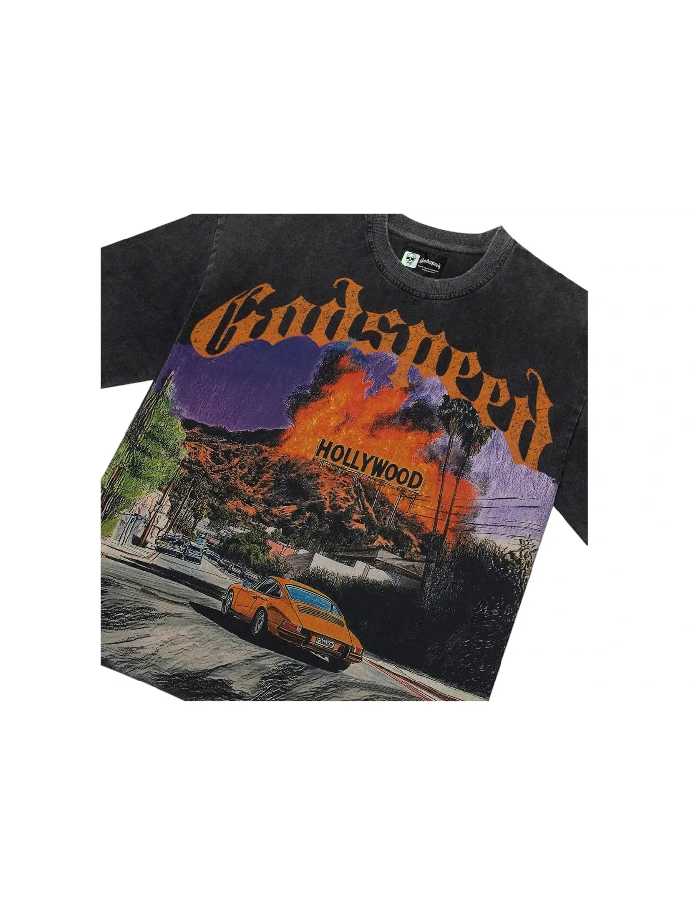 Мужская футболка с принтом Godspeed T-shirt — изображение 2 из 2, черный