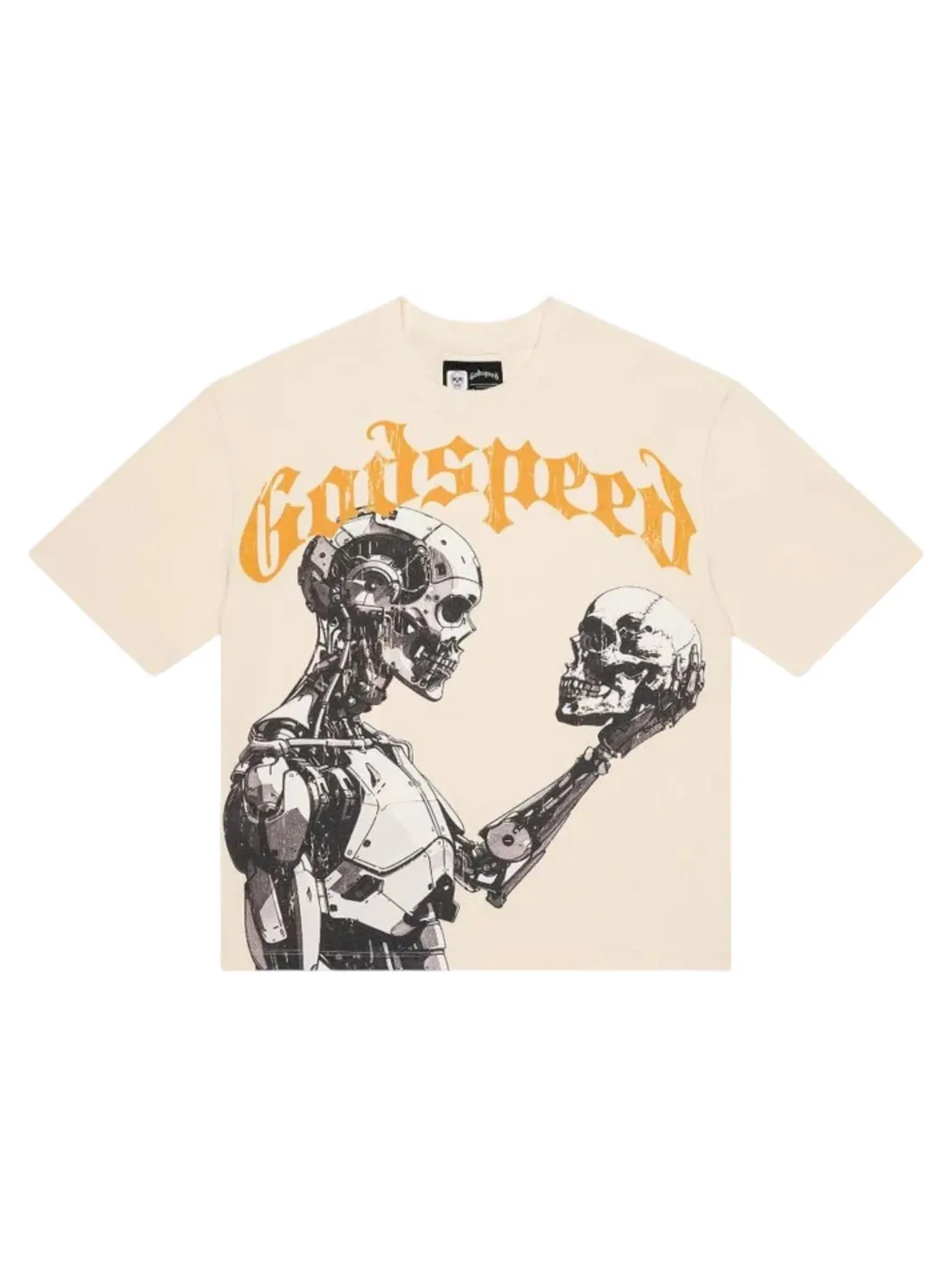 Мужская футболка с принтом Godspeed Mankind vs AI III T-shirt — изображение 1 из 2, желтый