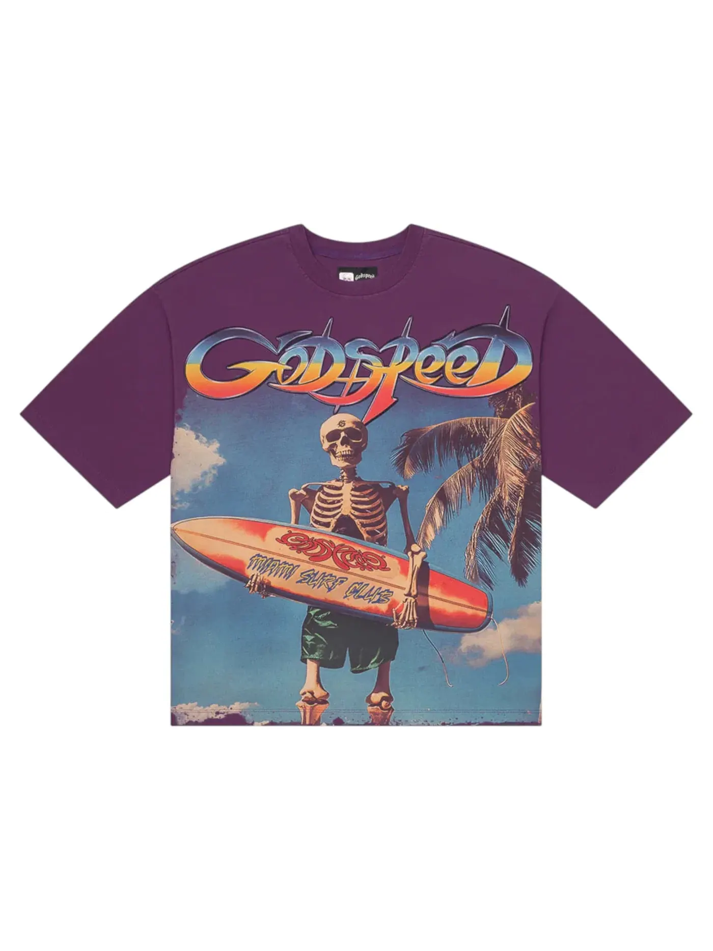 Мужская футболка с принтом Godspeed T-shirt — изображение 1 из 1, фиолетовый