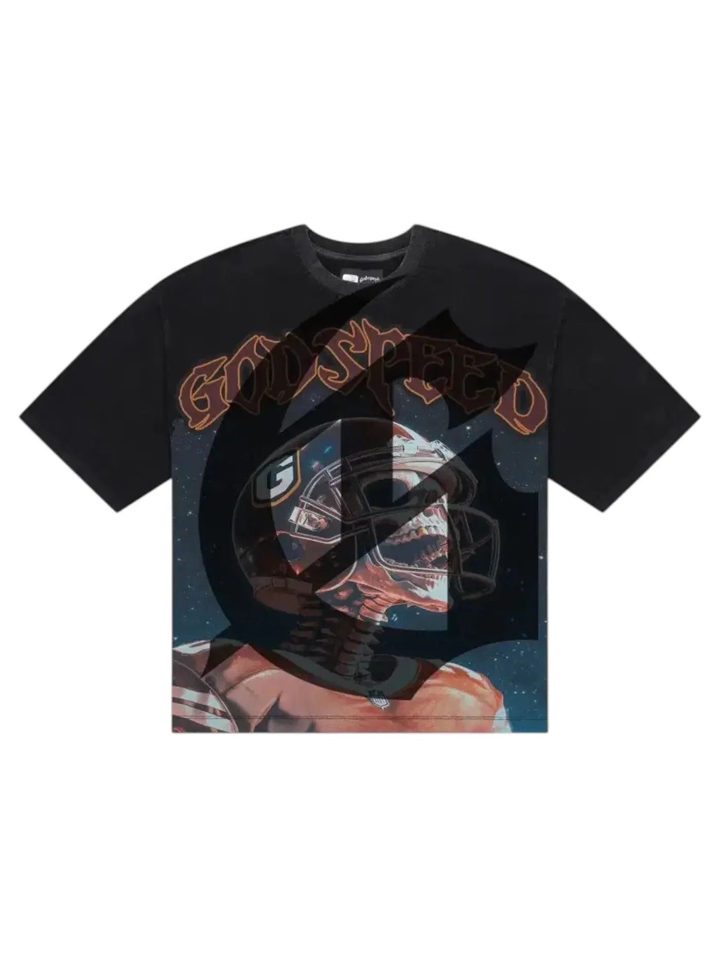 Мужская футболка с принтом T-shirt Godspeed — изображение 1 из 1, черный