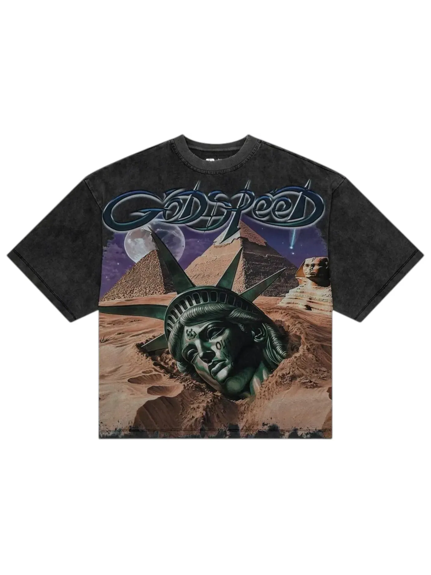 Мужская футболка с принтом Godspeed T-shirt — изображение 1 из 1, черный