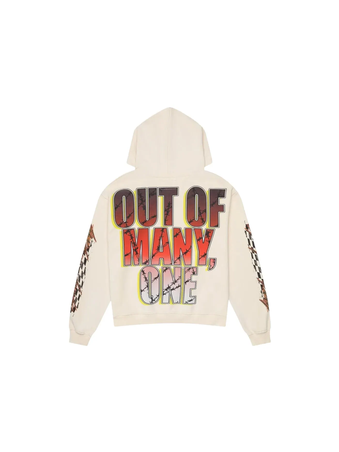Мужская худи с принтом Godspeed Motocross Hoodie Bone — изображение 2 из 2, кость