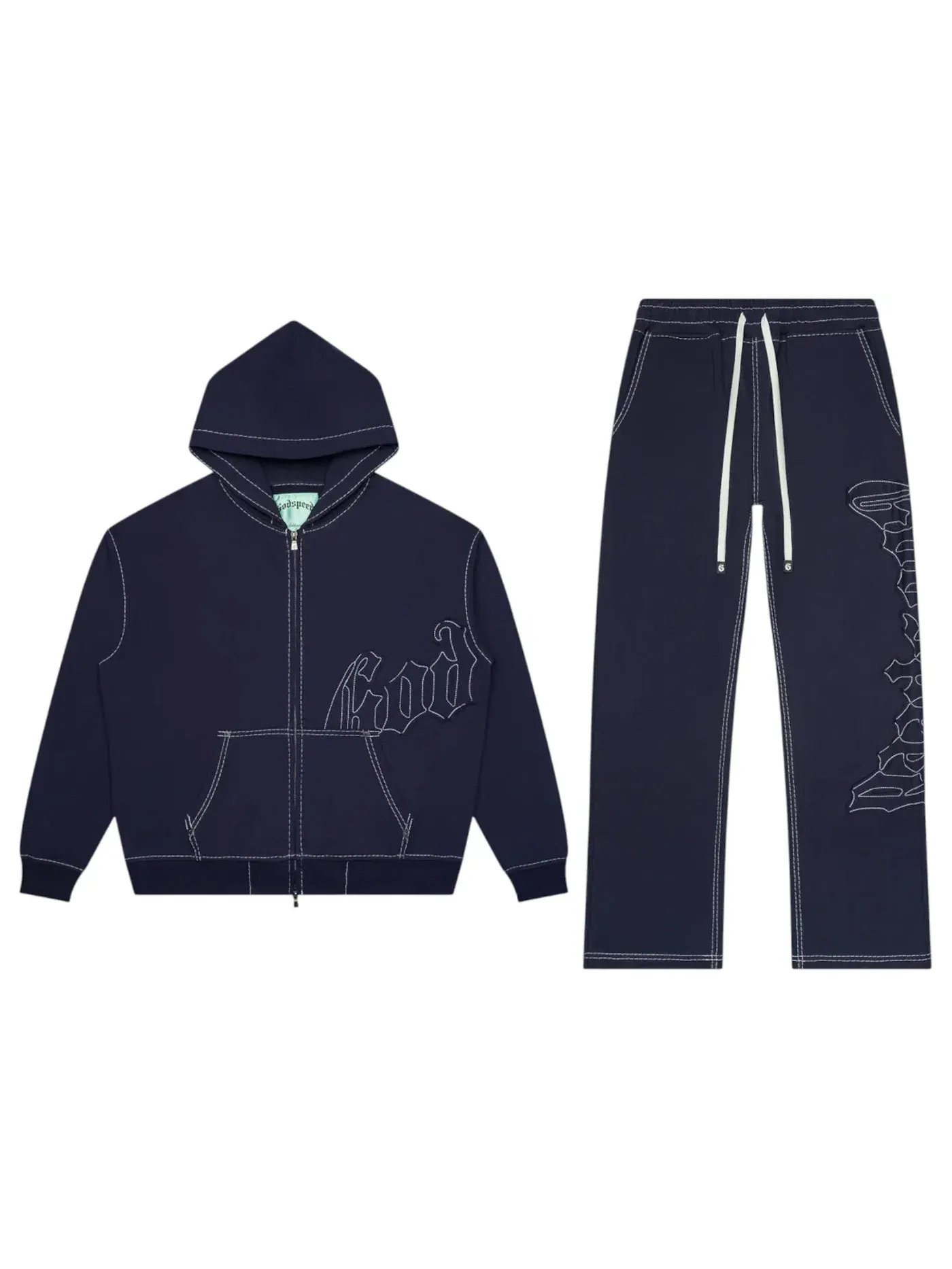 Мужской комплект с принтом Sweatsuit Godspeed — изображение 1 из 1, темно-синий