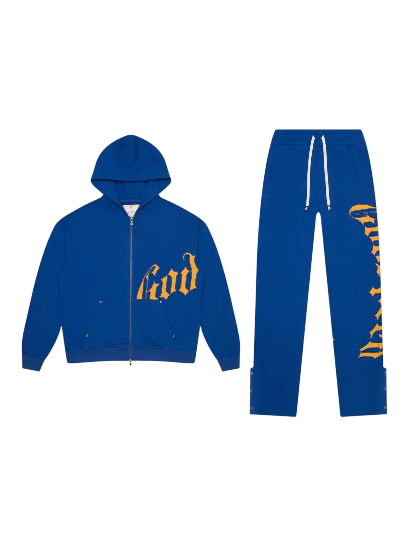 Мужской спортивный костюм с принтом Sweatsuit Godspeed — изображение 1 из 1, синий желтый