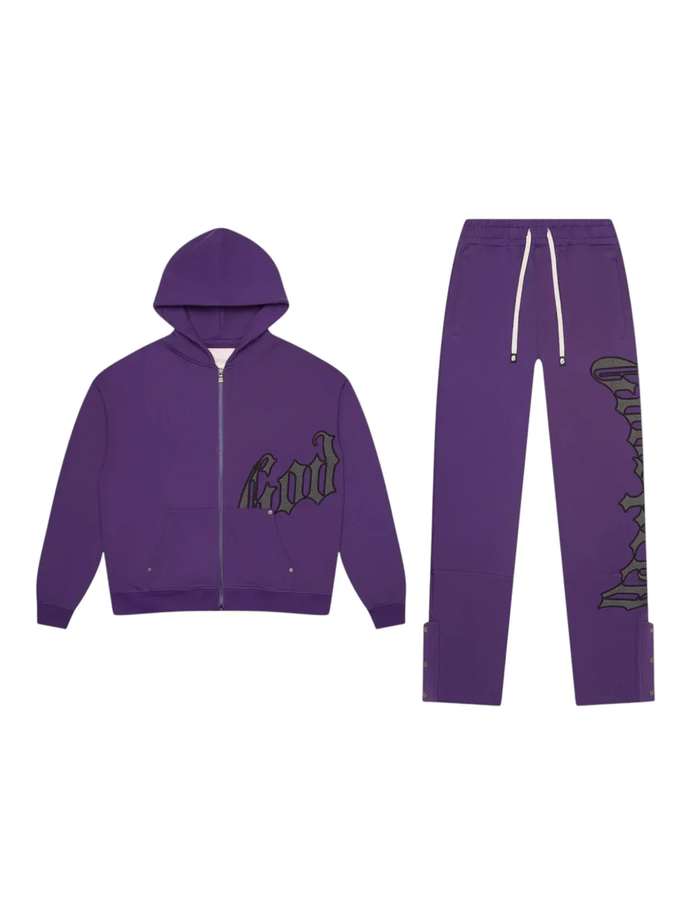 Мужской спортивный костюм с принтом Sweatsuit Godspeed — изображение 1 из 1, фиолетовый серый