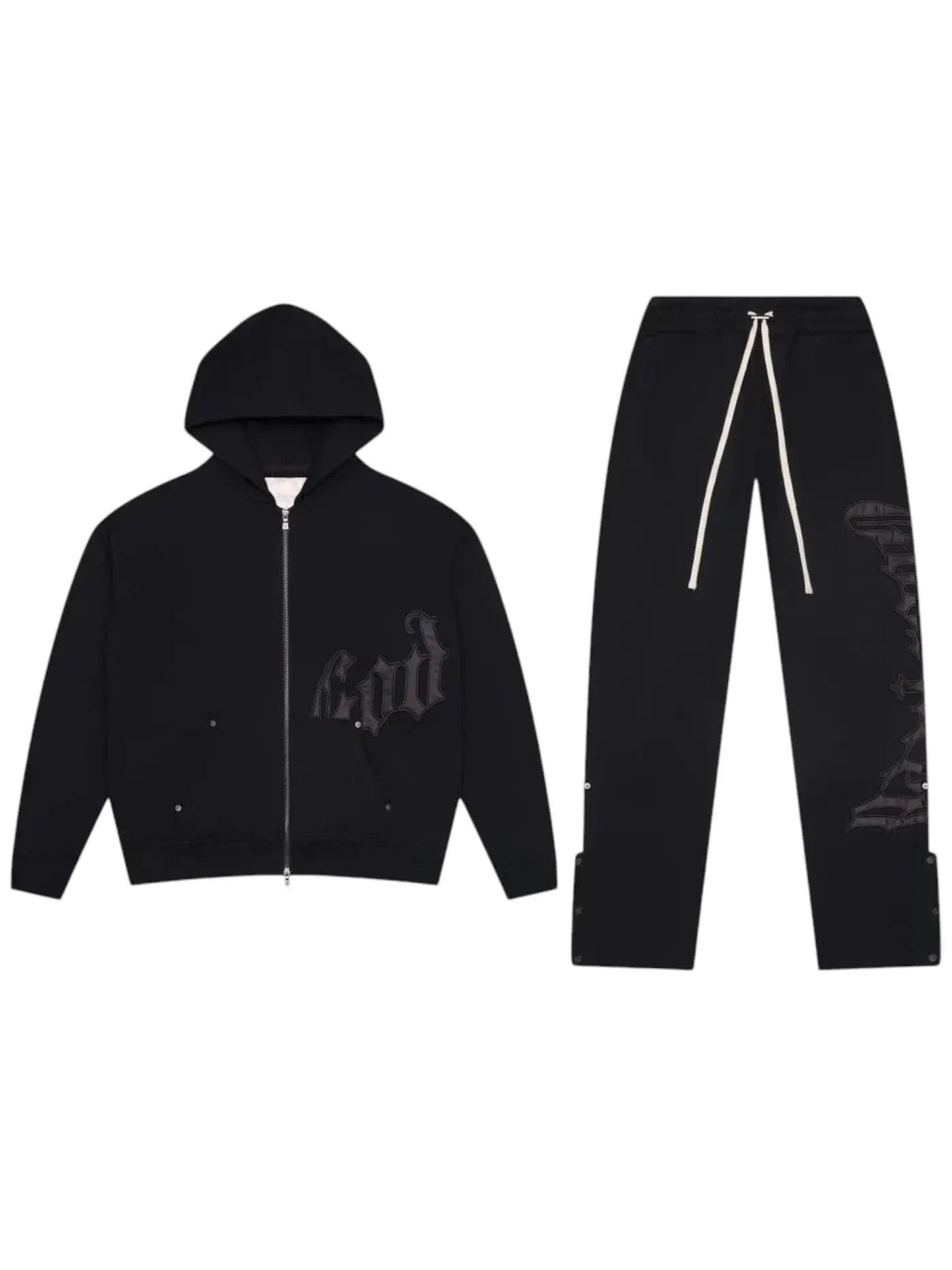 Мужской спортивный костюм из футера с принтом Sweatsuit Godspeed — изображение 1 из 2, черный/черный