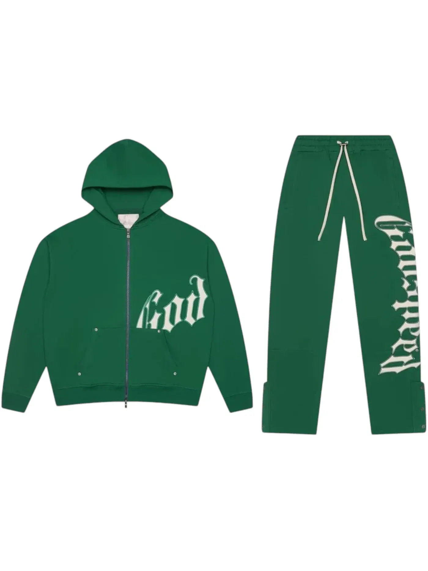 Мужской комплект спортивного костюма с принтом Godspeed Sweatsuit — изображение 1 из 2, зеленый/белый