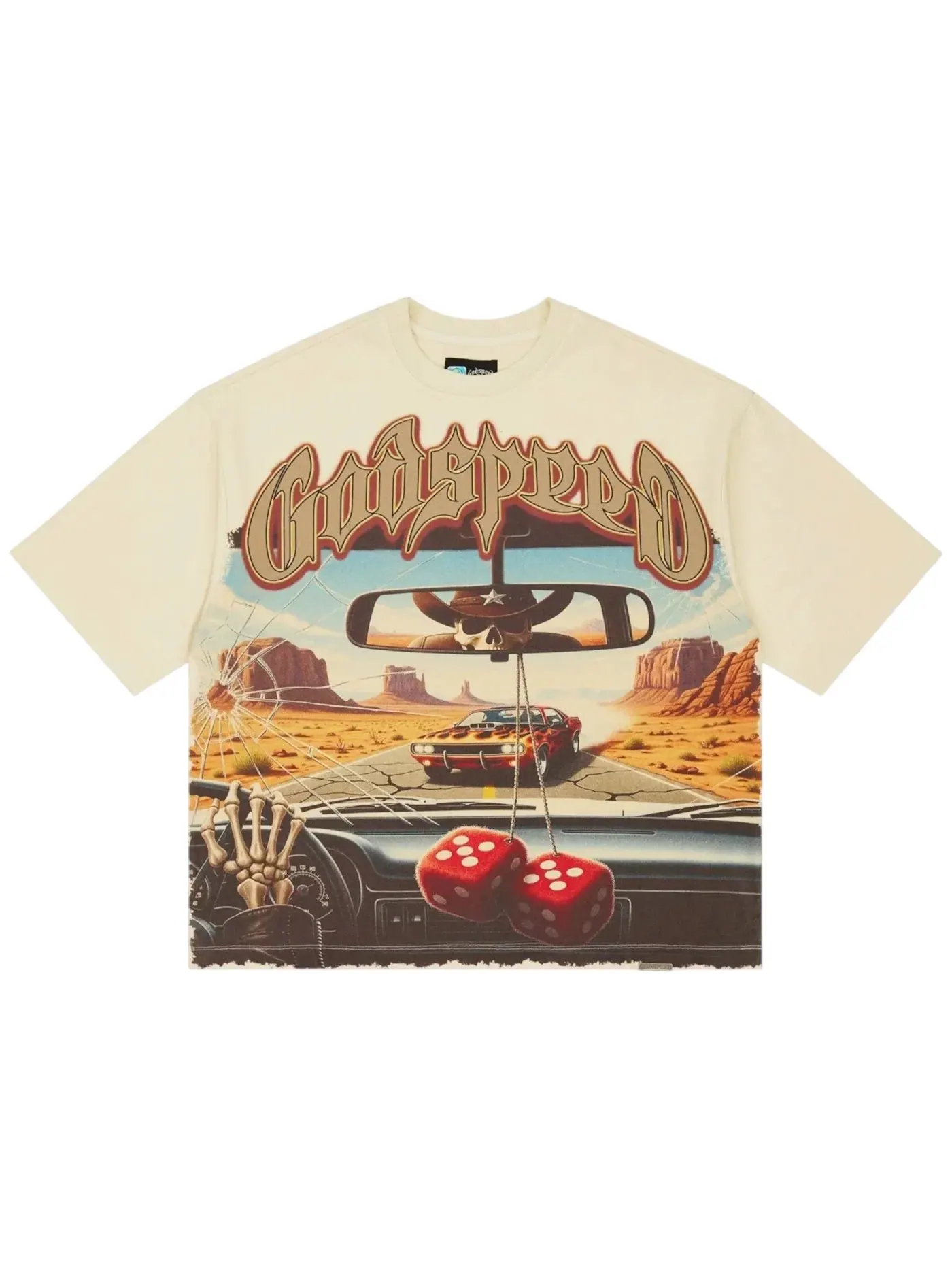 Мужская футболка с принтом Godspeed OnThe Run II Tee — изображение 1 из 2, кость