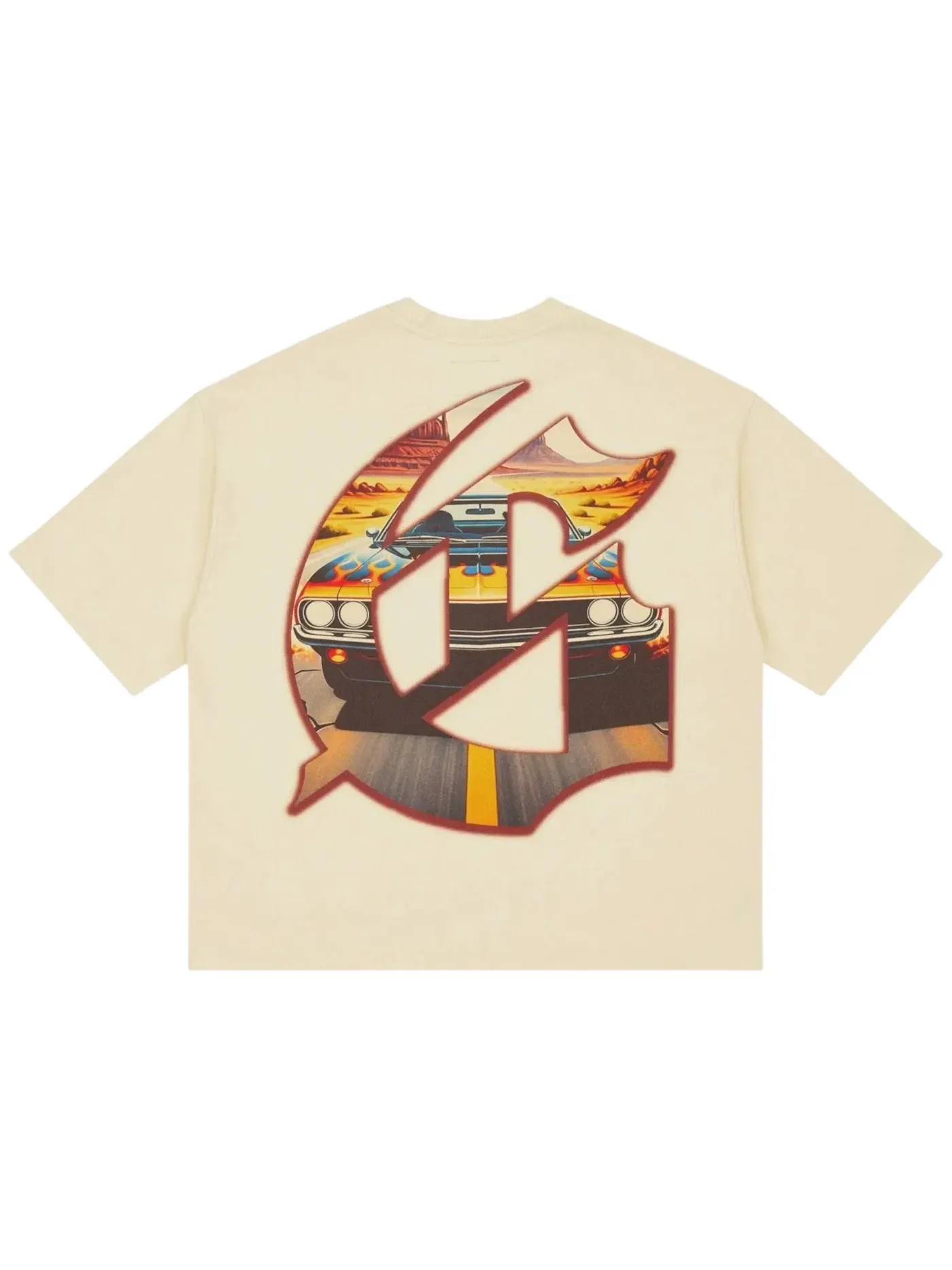 Мужская футболка с принтом Godspeed OnThe Run II Tee — изображение 2 из 2, кость