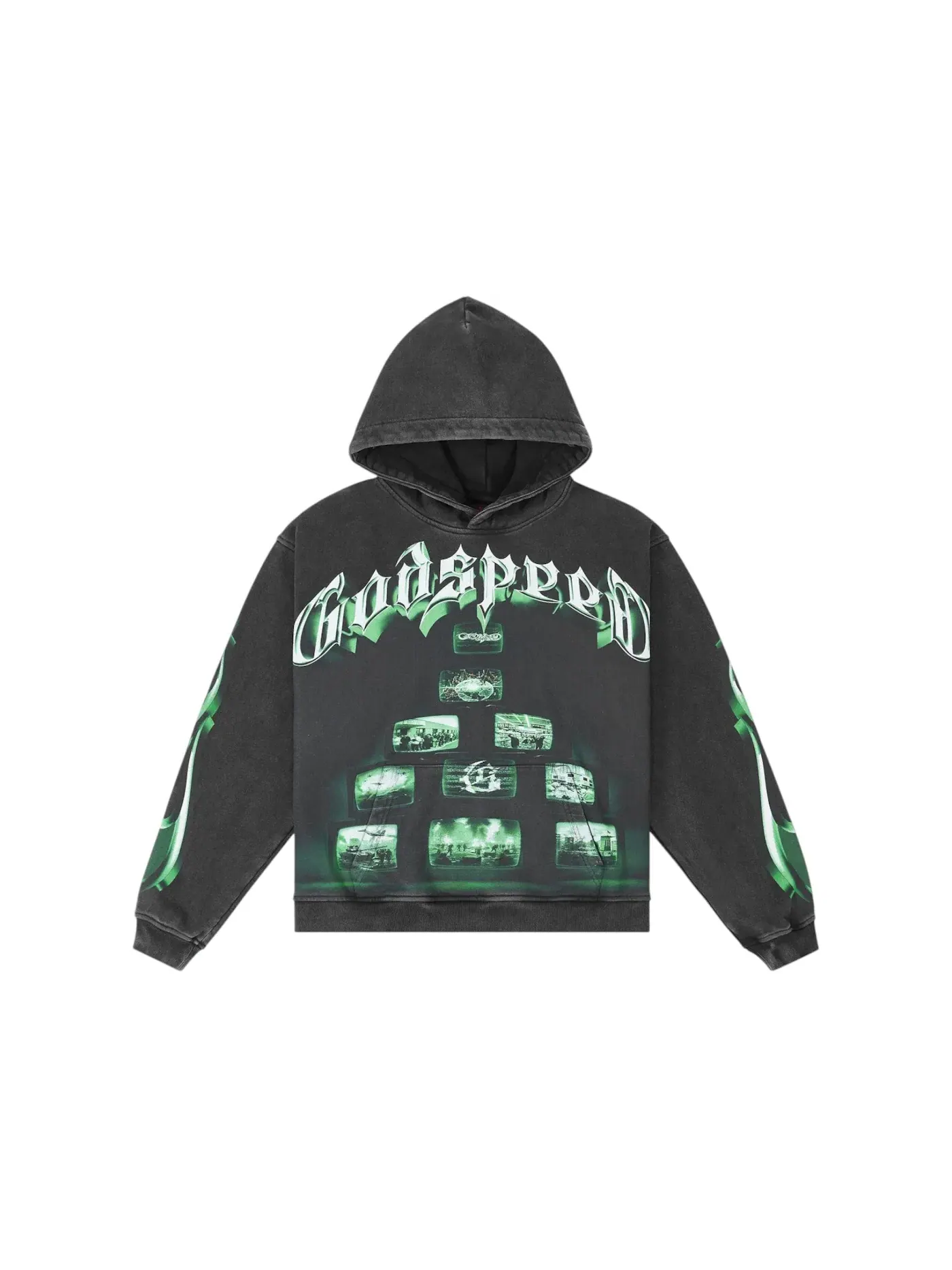 Мужской худи с принтом Godspeed Overstimulation 2025 Hoodie Godspeed — изображение 1 из 2, черный