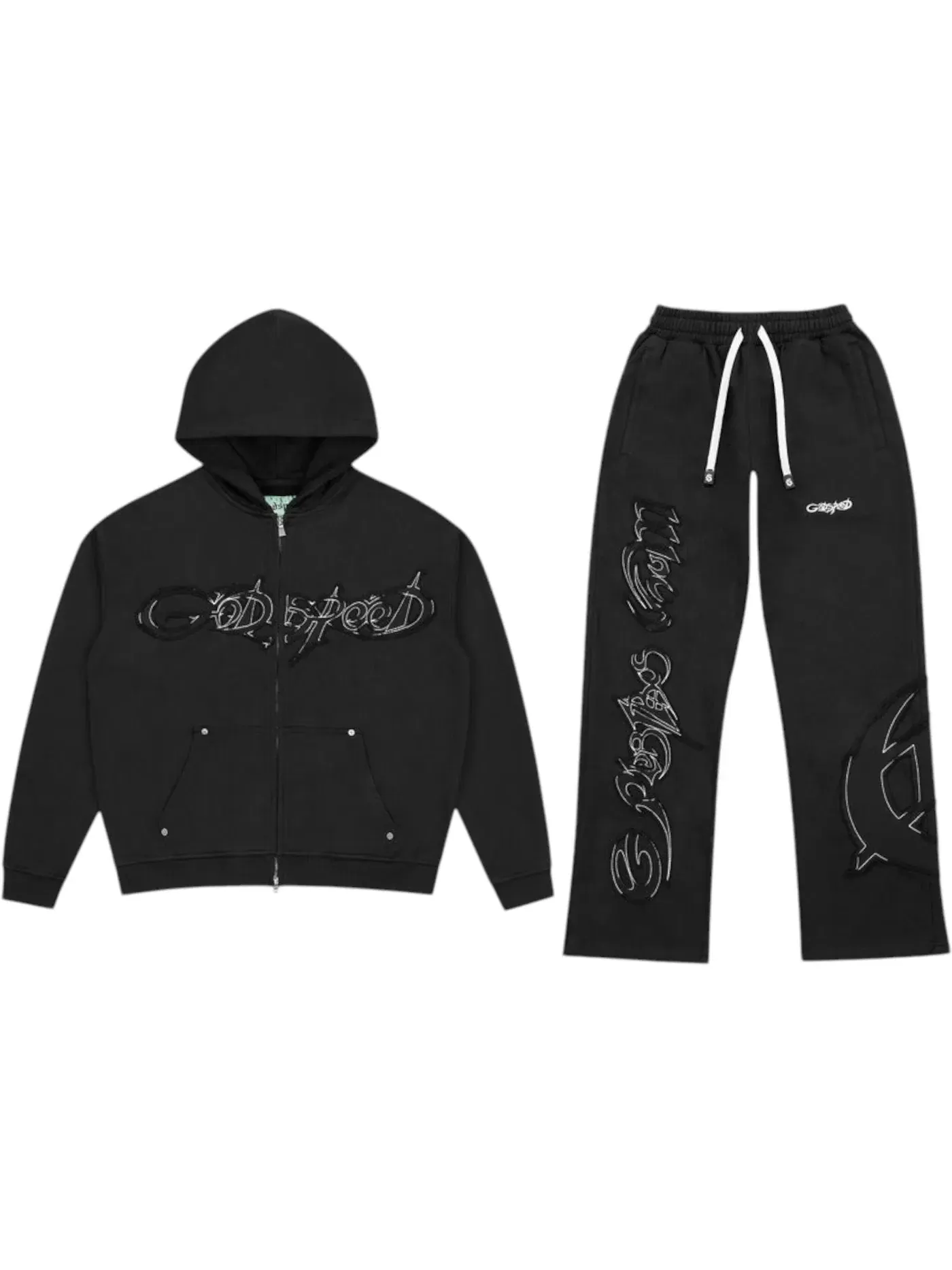 Мужской спортивный костюм с принтом Sweatsuit Godspeed — изображение 1 из 2, черный