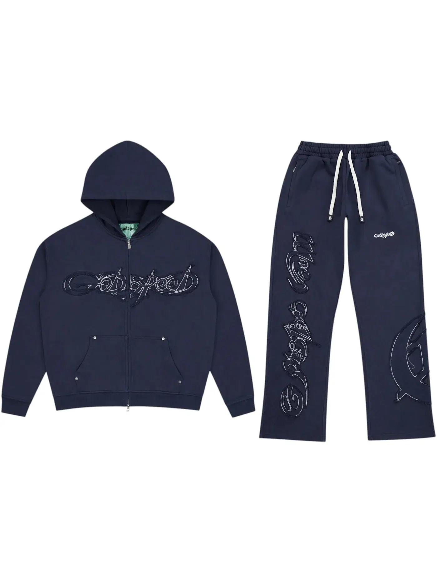 Мужской спортивный костюм с принтом Sweatsuit Godspeed — изображение 1 из 2, темно-синий