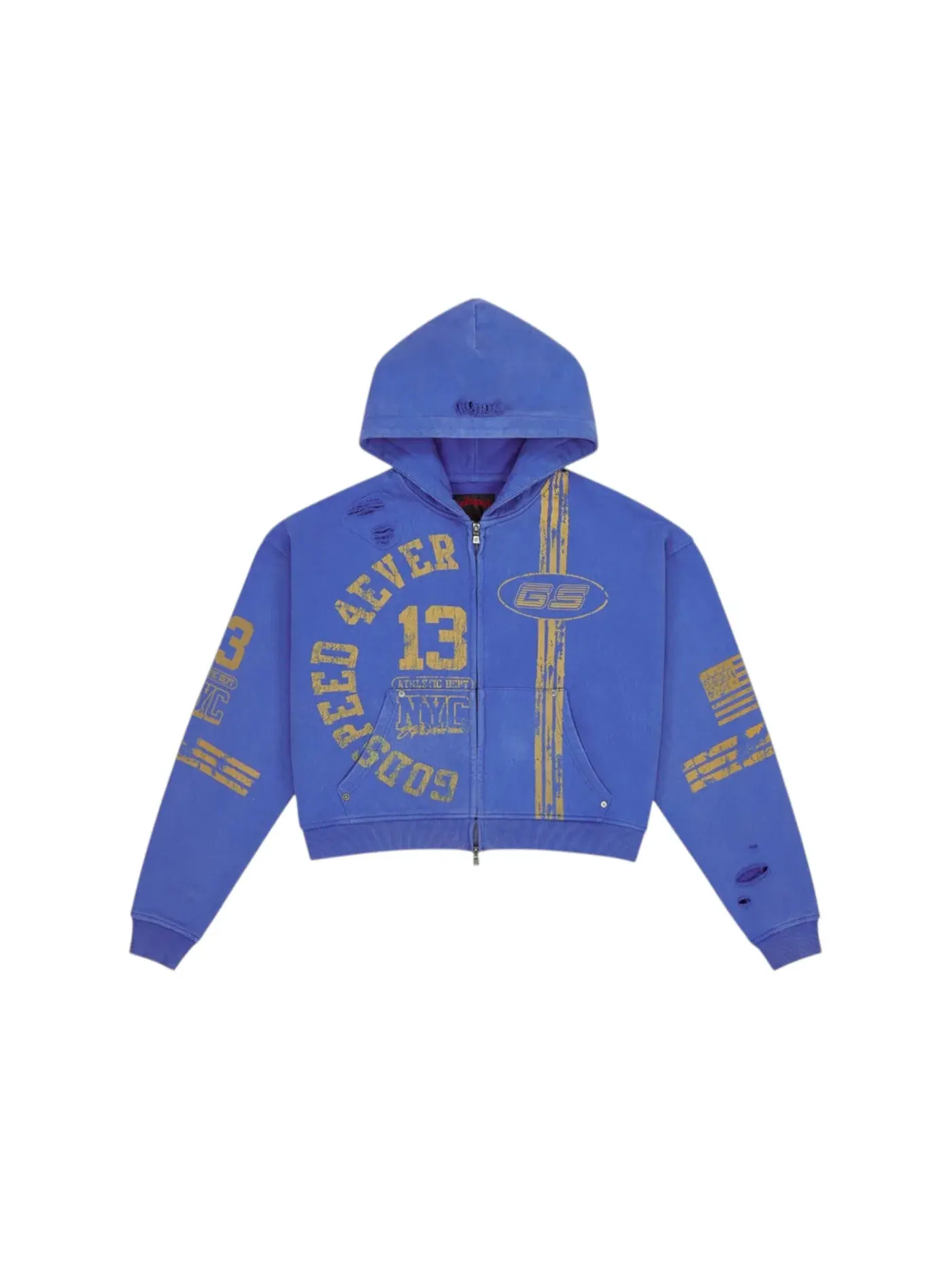Мужская худи на молнии Godspeed Hoodie — изображение 1 из 2, синий/желтый