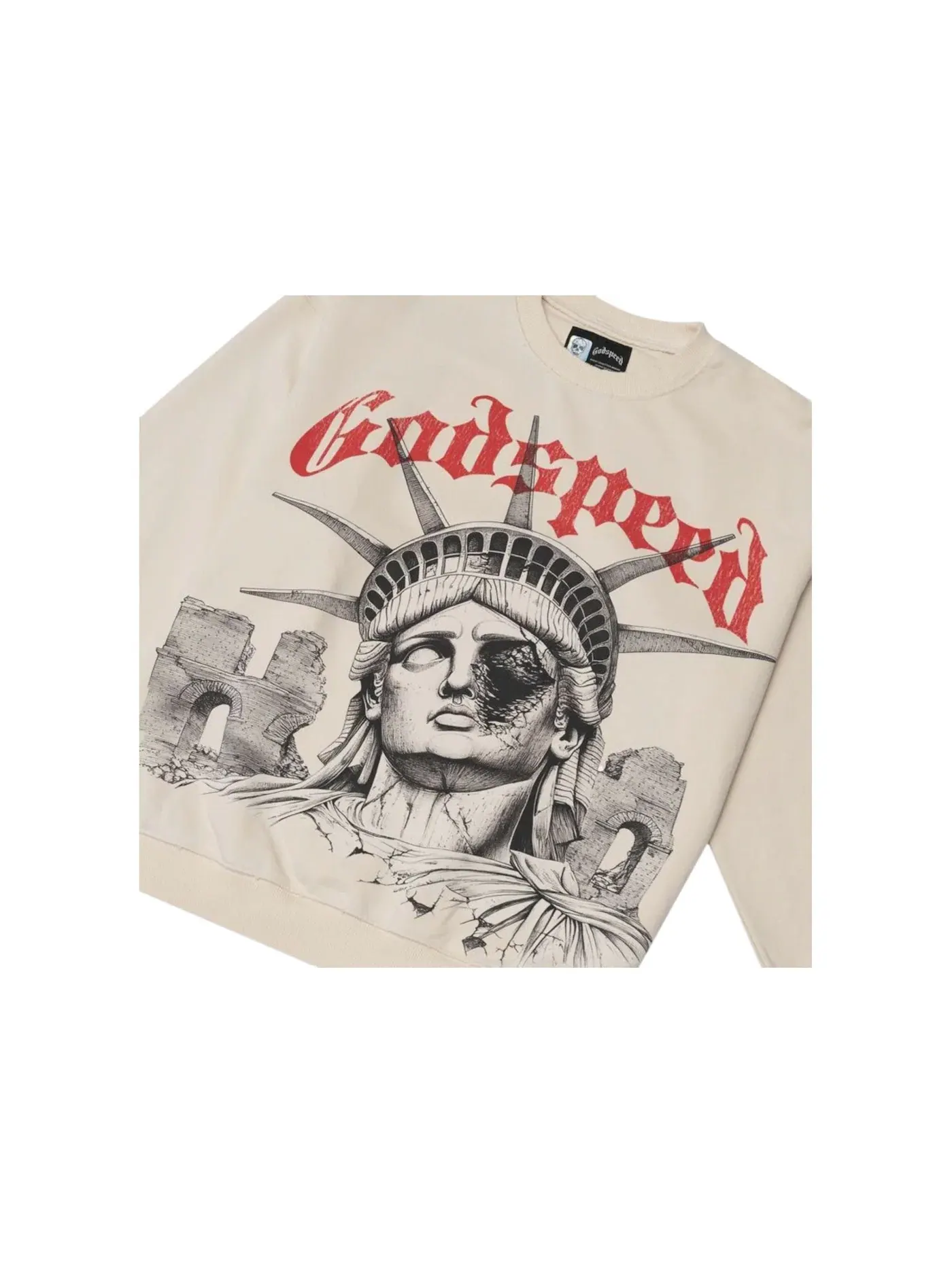 Мужской свитшот с принтом Sweatshirt Godspeed — изображение 2 из 2, кость