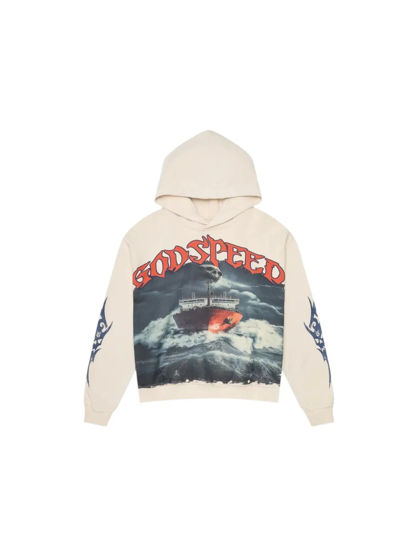 Мужская худи с принтом Godspeed Hoodie — изображение 1 из 2, кость