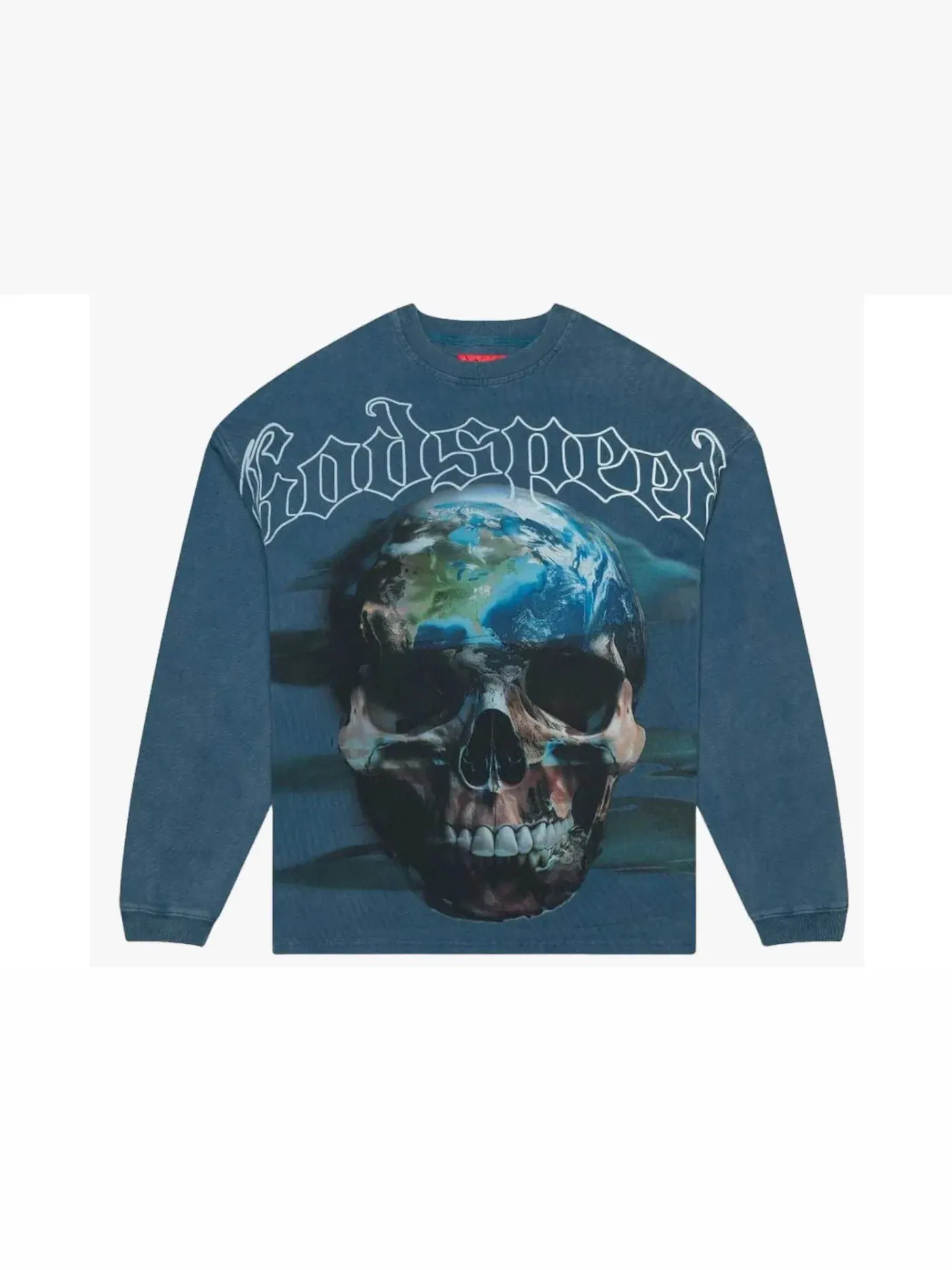 Мужская футболка с длинным рукавом с принтом Godspeed Tee — изображение 1 из 2, синий