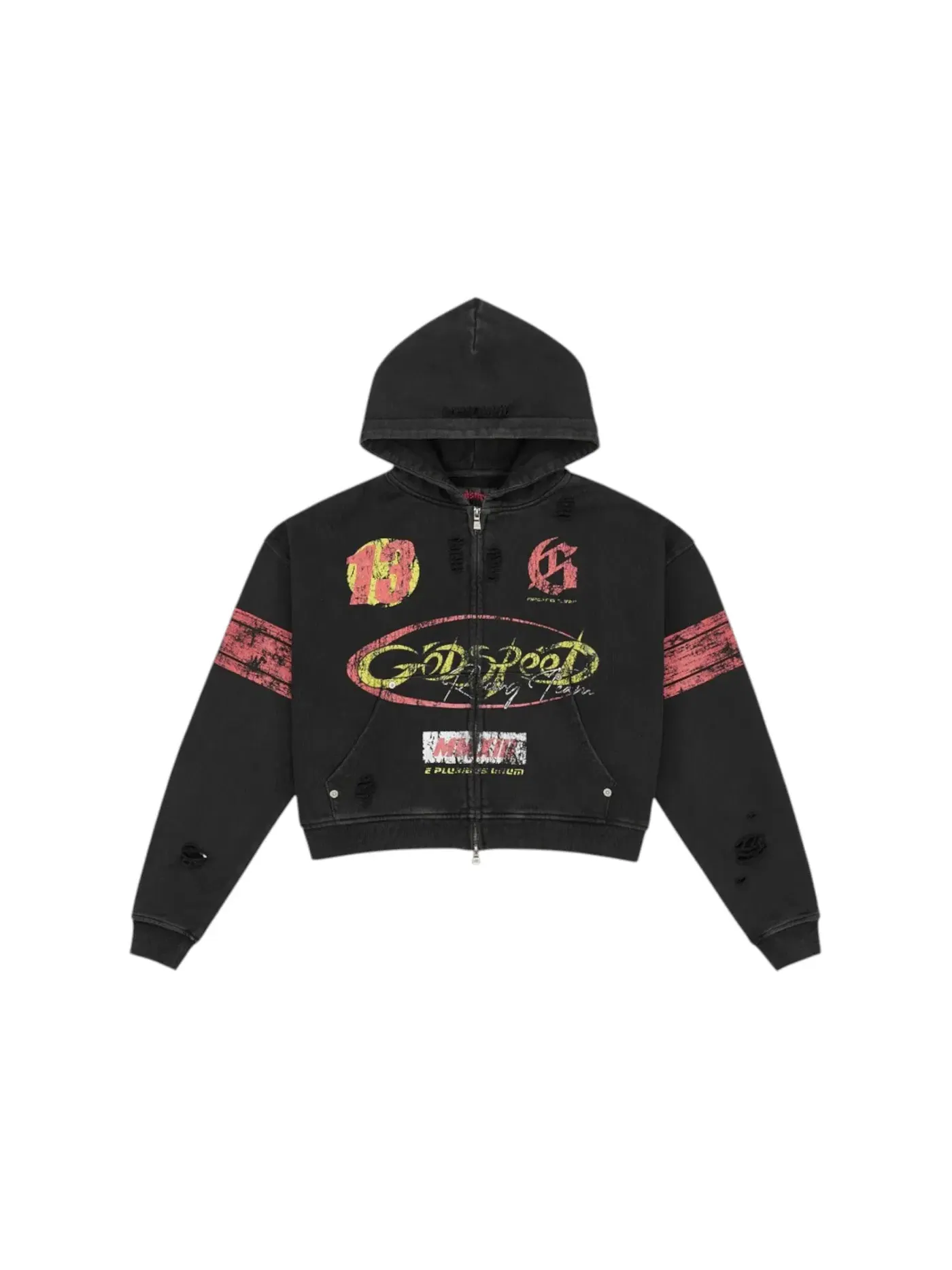 Мужская худи с молнией Godspeed Speedway Zip Hoodie — изображение 1 из 2, черный