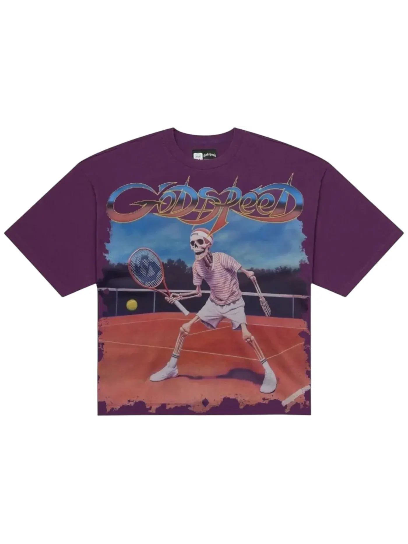 Мужская футболка с принтом Godspeed Top Spin Tee — изображение 1 из 2, фиолетовый
