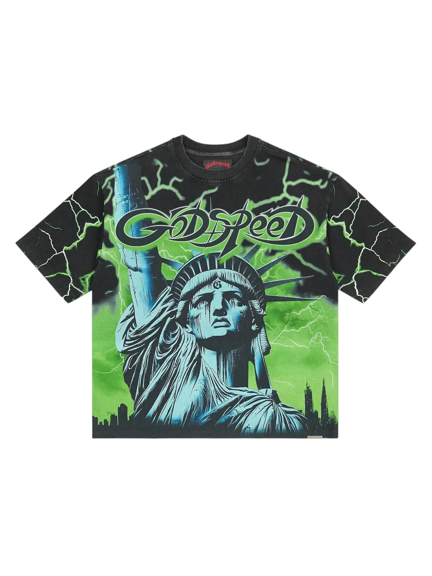 Мужская футболка с ярким цветом Godspeed Voltage T-Shirt — изображение 1 из 2, лаймовый