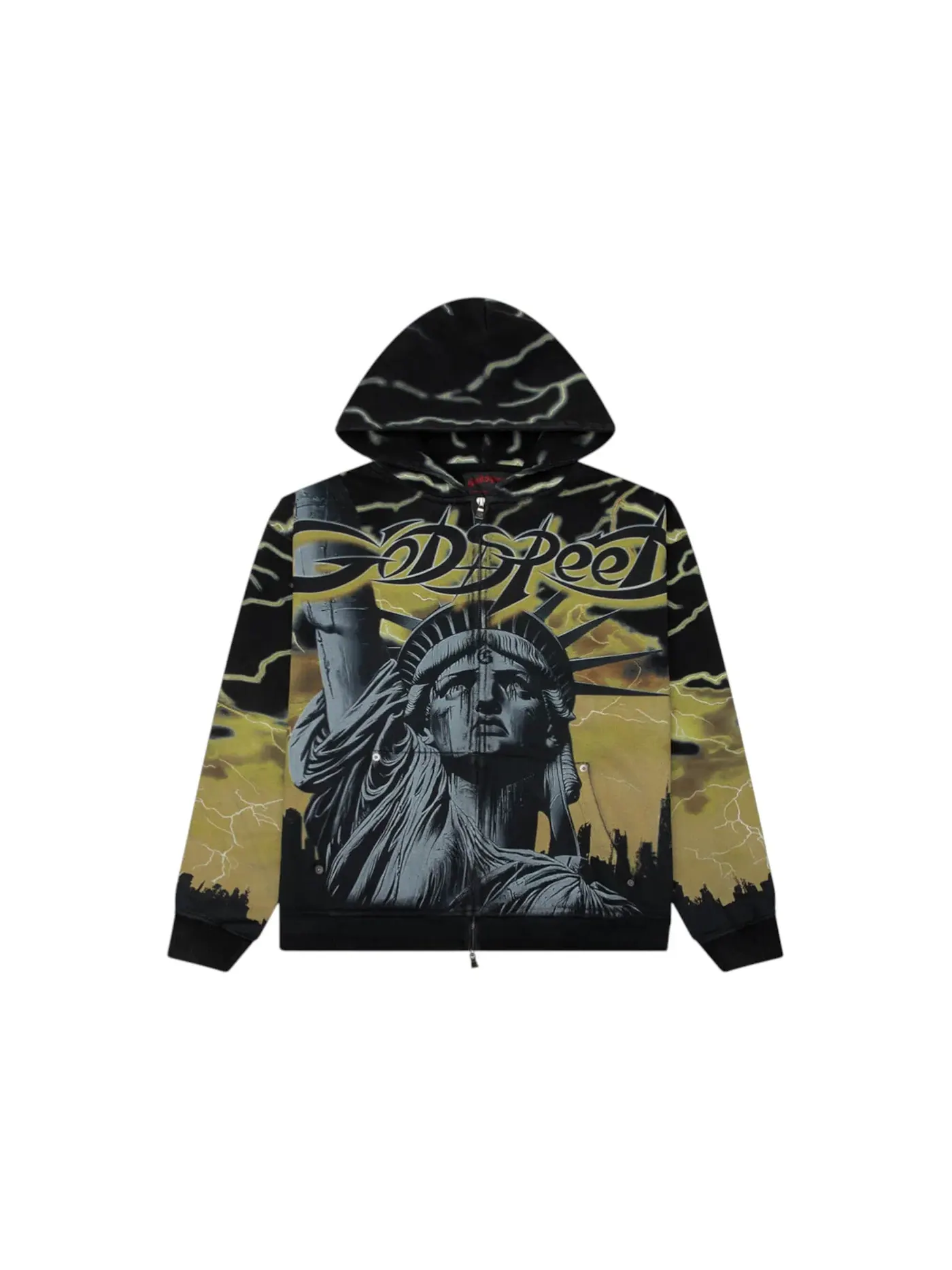 Мужская худи с молнией Voltage Zip V2 Hoodie Godspeed — изображение 1 из 2, желтый