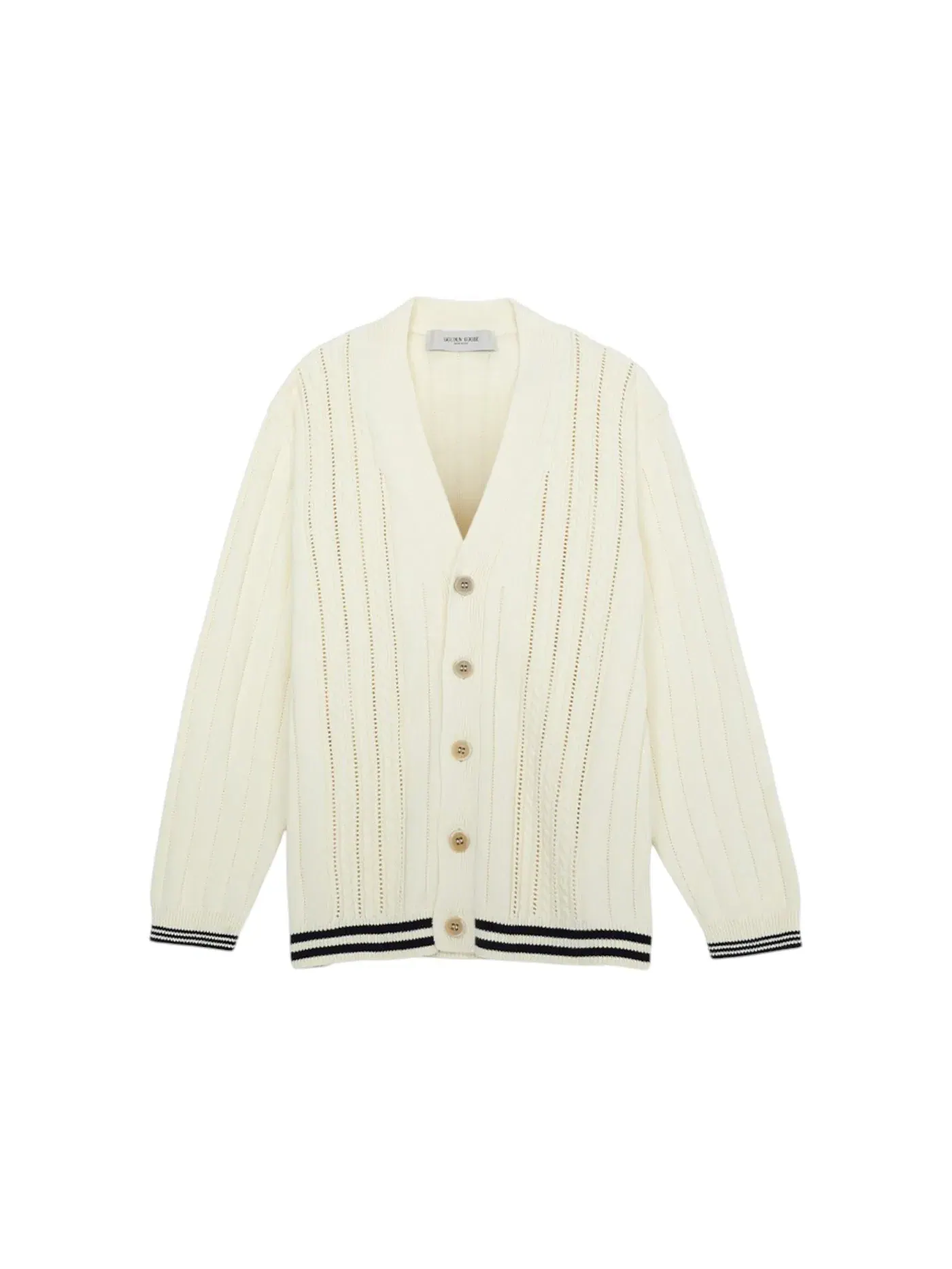 Мужской кардиган с принтом Cardigan Golden Goose — изображение 1 из 1, белый