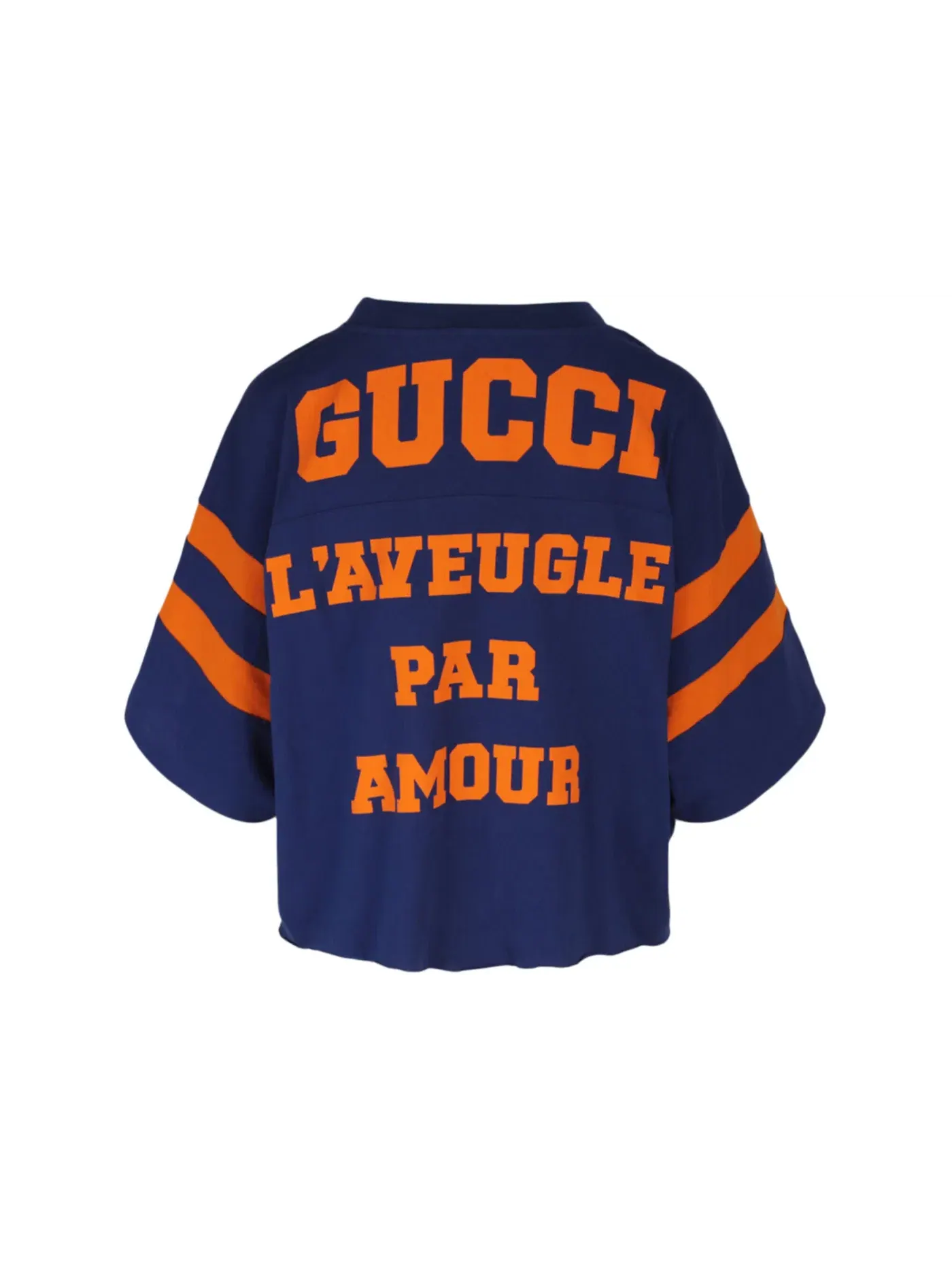 Женская футболка с принтом L'Aveugle Par Amour Gucci — изображение 2 из 3, синий