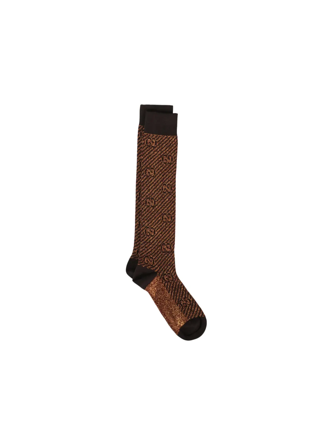 Женские носки Metallic Socks Gucci — изображение 1 из 3, коричневый