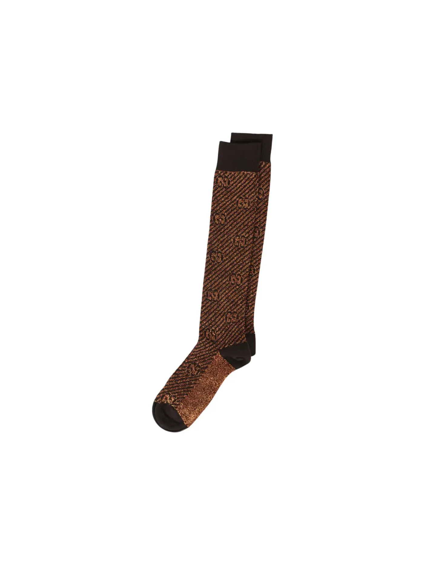 Женские носки Metallic Socks Gucci — изображение 2 из 3, коричневый