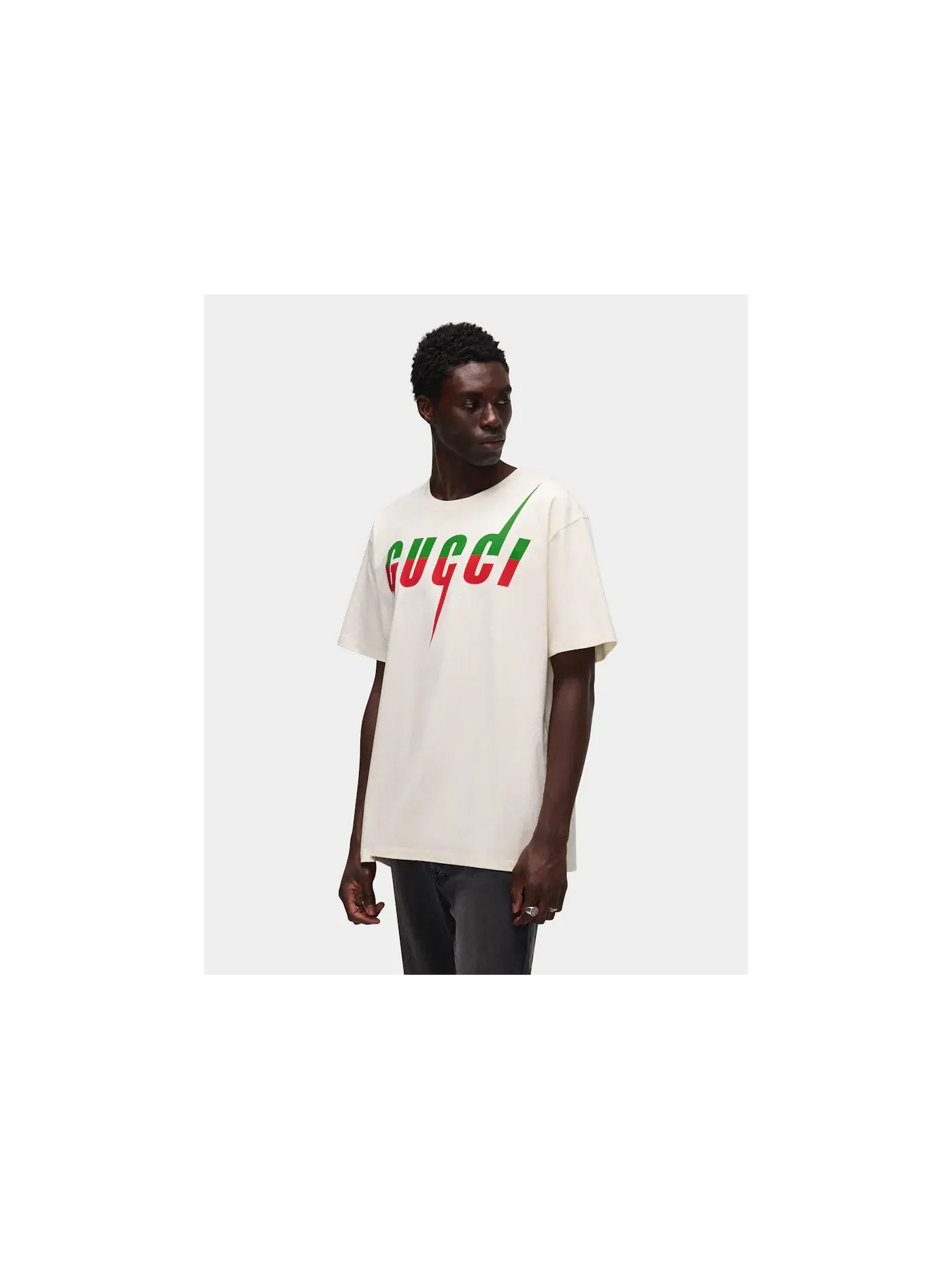 Мужская футболка с принтом Gucci Blade Gucci — изображение 3 из 5, белый