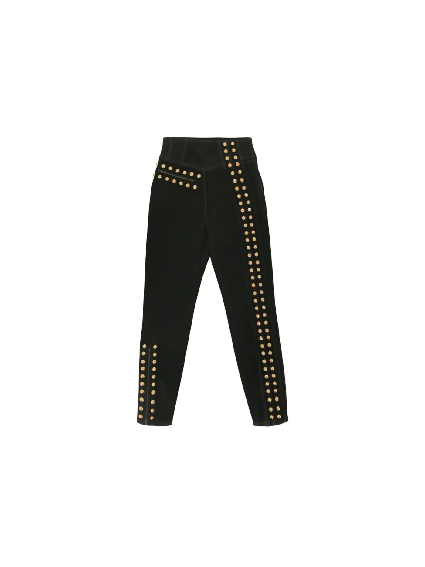 Женские джинсы с отделкой шипами Pant with Studs Gucci — изображение 1 из 3, черный золотистый