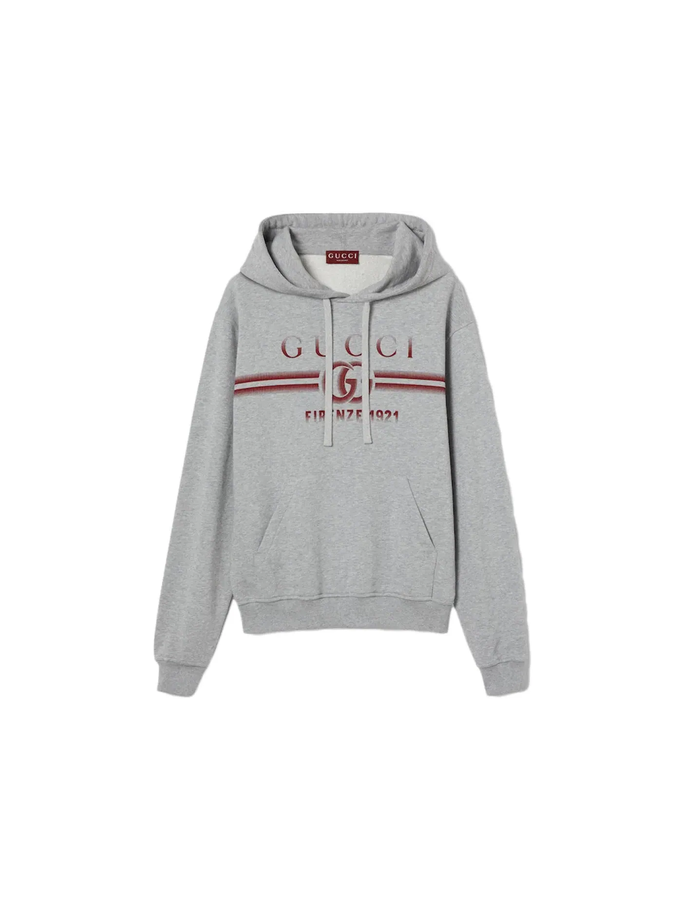 Мужской худи с капюшоном хлопковый Gucci Sweatshirt — изображение 1 из 1, серый