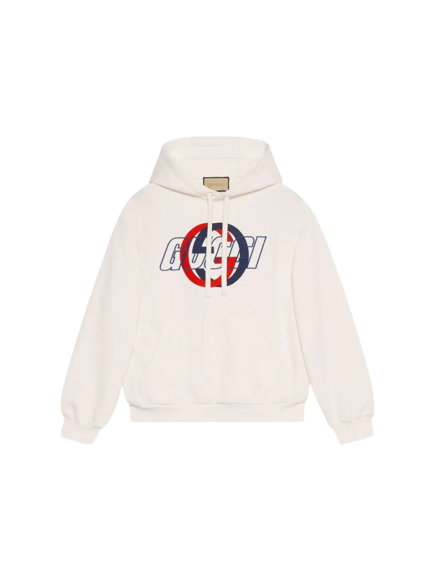 Мужской худи с капюшоном из хлопкового джерси Sweatshirt Gucci — изображение 1 из 1, белый