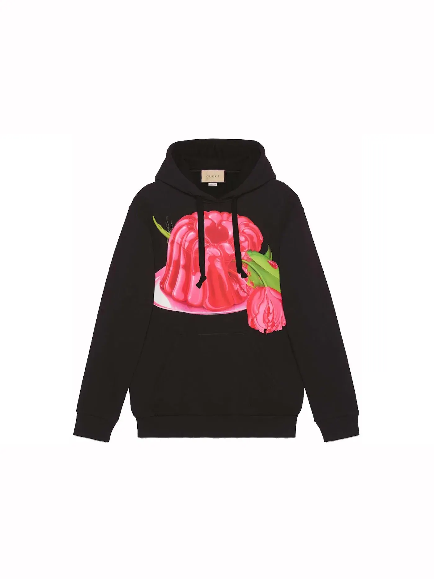 Женский худи с принтом Gucci Sweatshirt — изображение 1 из 2, черный