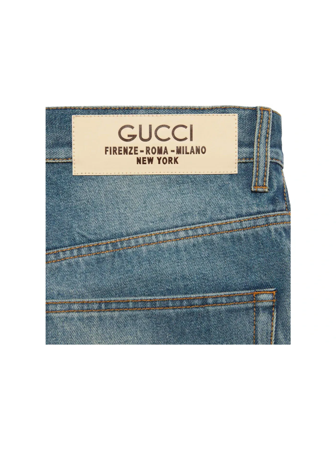 Мужские джинсы с этикеткой Gucci Pant with Label — изображение 2 из 2, синий