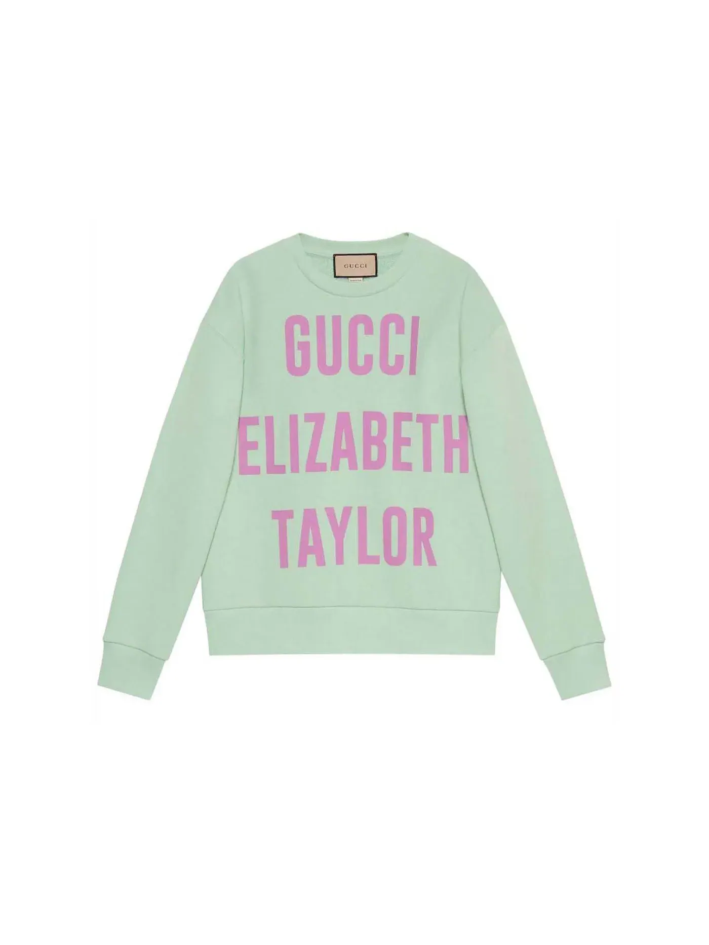 Женский свитшот с принтом Elizabeth Taylor Gucci — изображение 1 из 2, зеленый