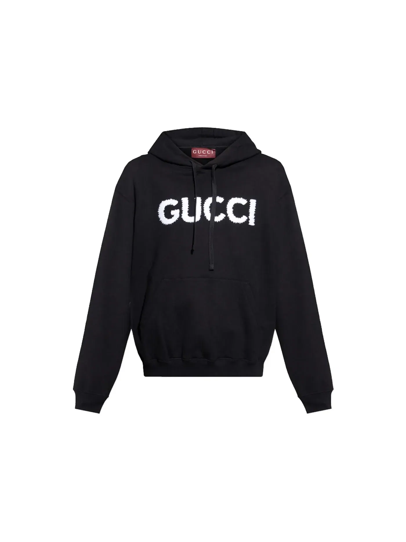 Мужской худи с вышитым логотипом Gucci — изображение 1 из 1, черный