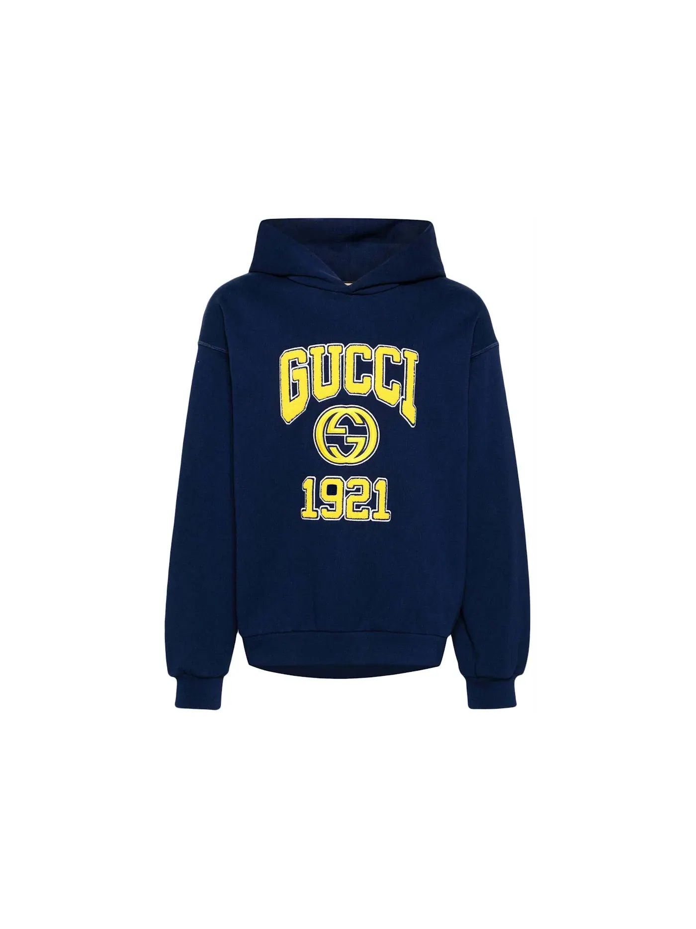 Мужская худи с вышивкой Gucci Hoodie — изображение 1 из 1, темно-синий