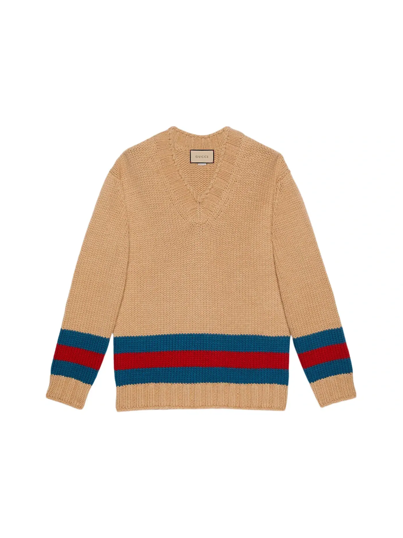 Мужской свитер с принтом Sweater Gucci — изображение 1 из 1, красный/зеленый
