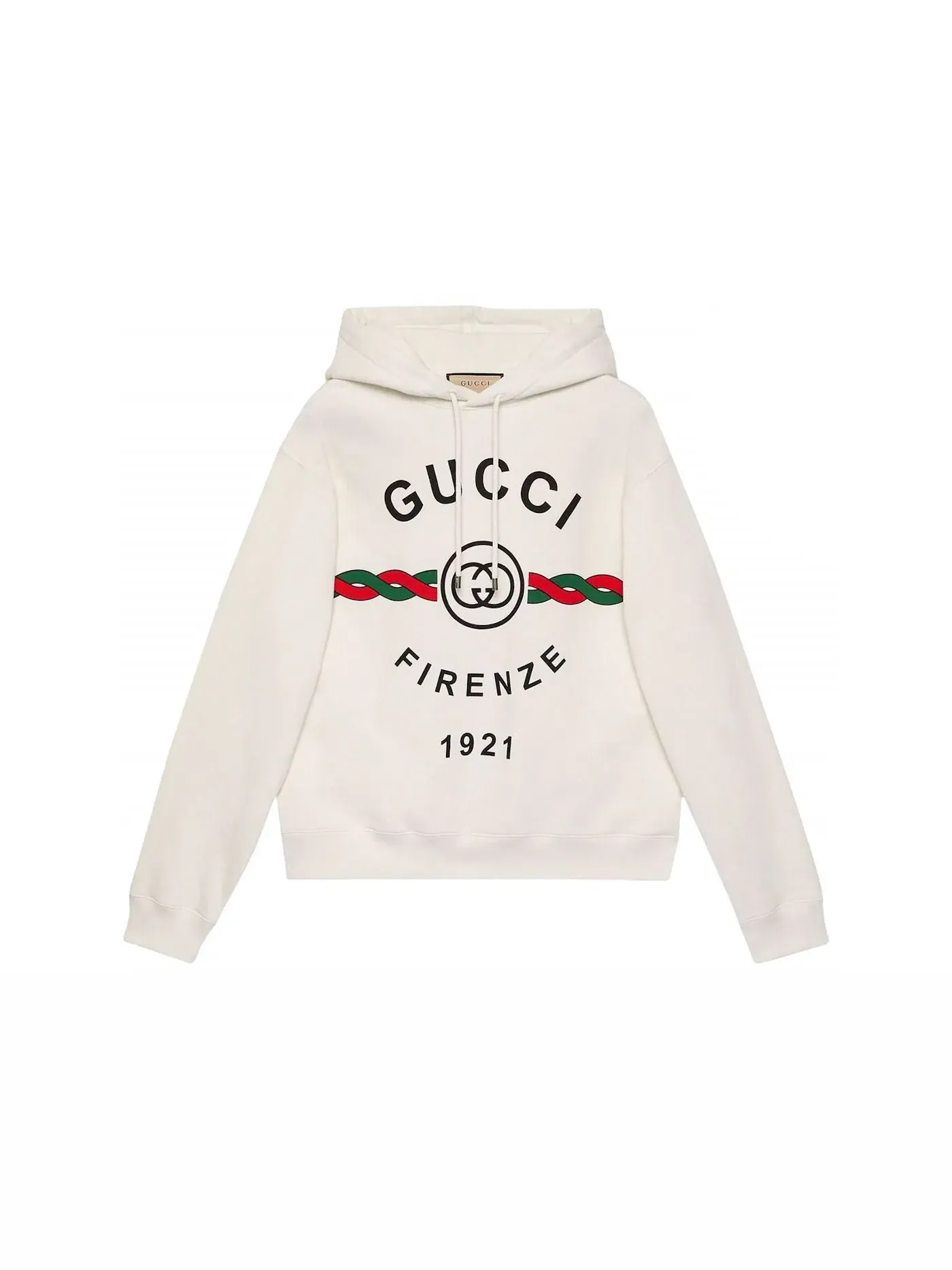 Мужской худи с принтом Firenze Gucci — изображение 1 из 1, белый