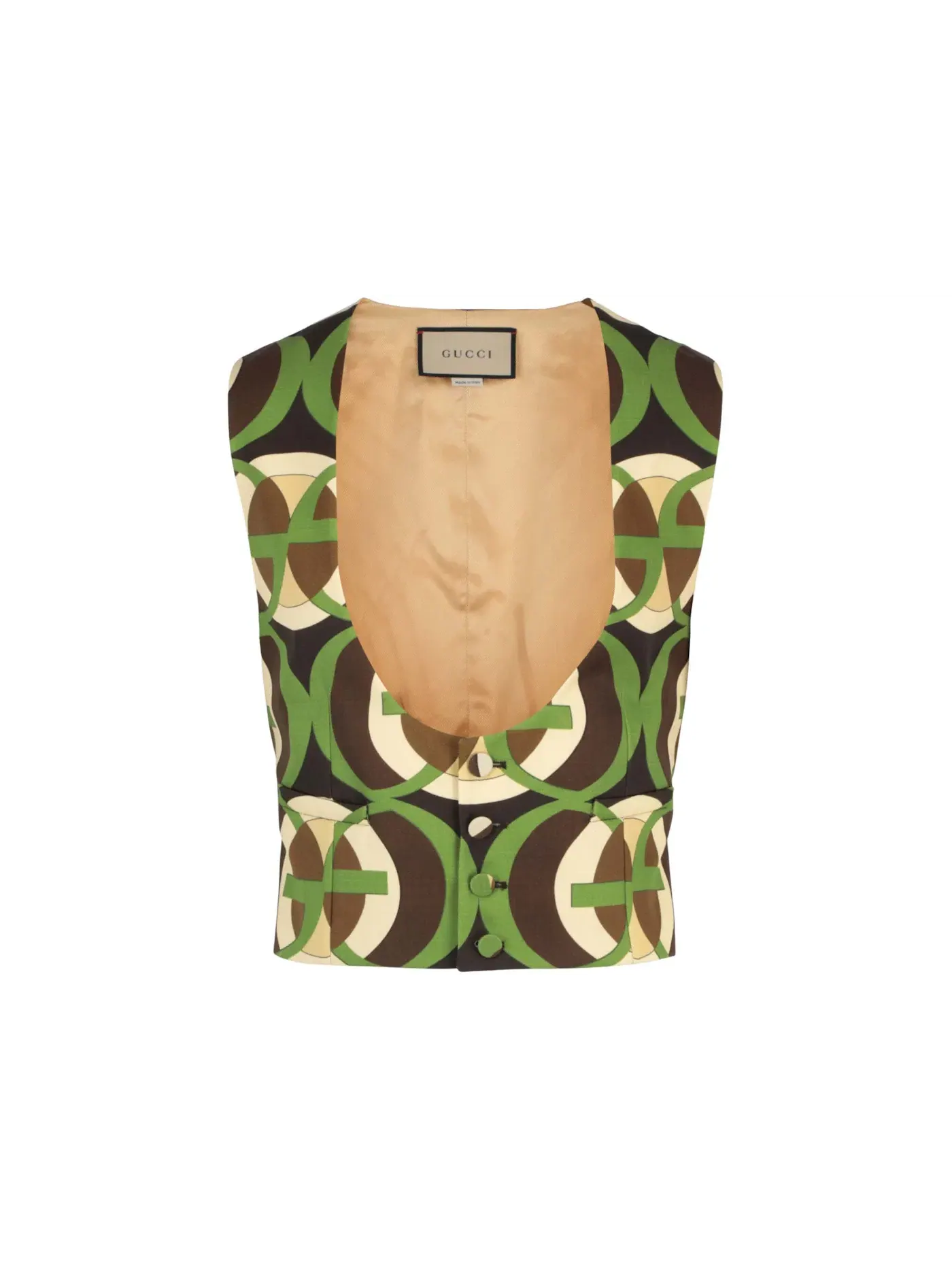 Мужской жилет с узором G Pattern Gucci — изображение 1 из 3, зеленый